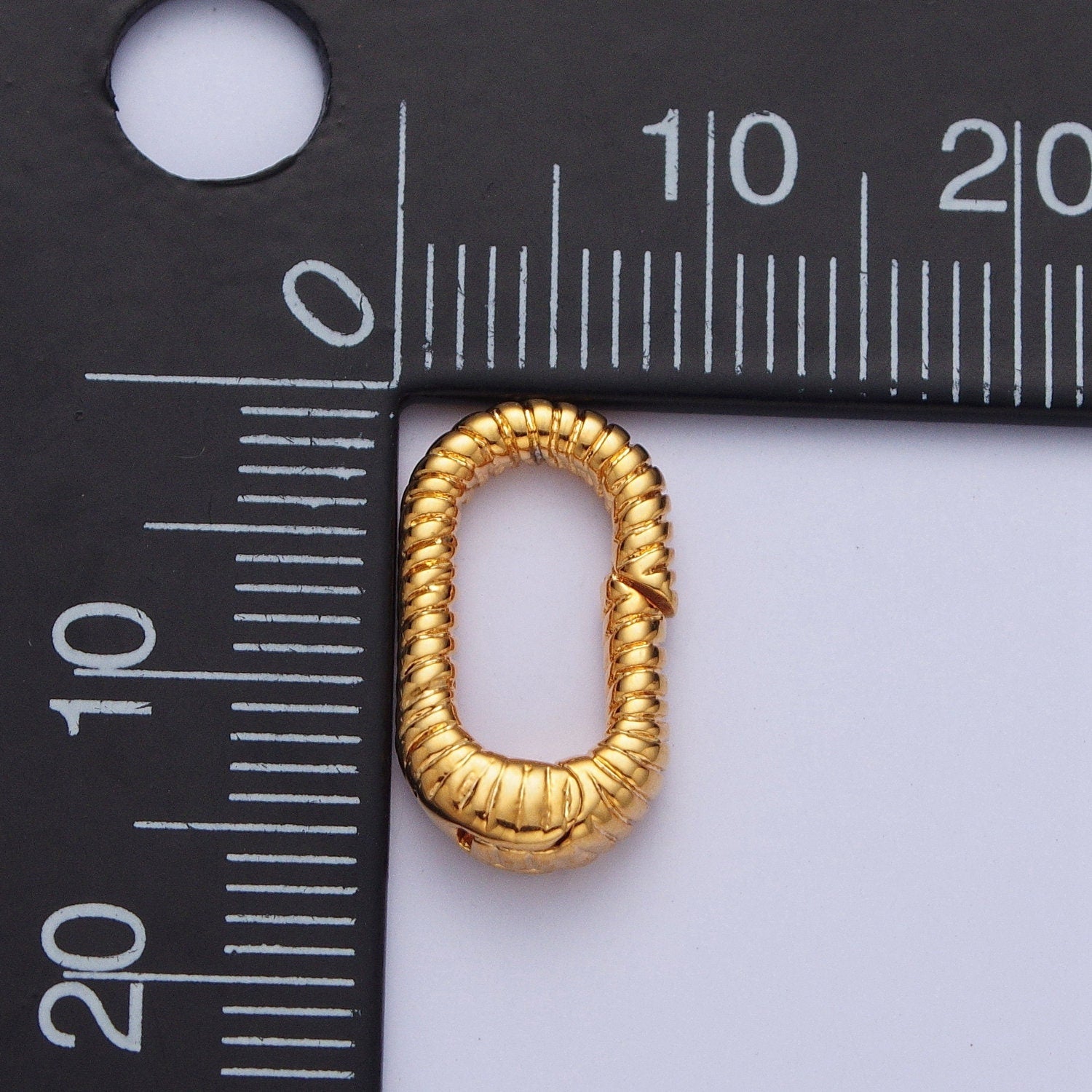 Dainty Oval Twisted Spring Clasp, Gold Silver Filled Gate Pull Clasp, Oval Spring Gate Clasp Jewelry Supply | L-868