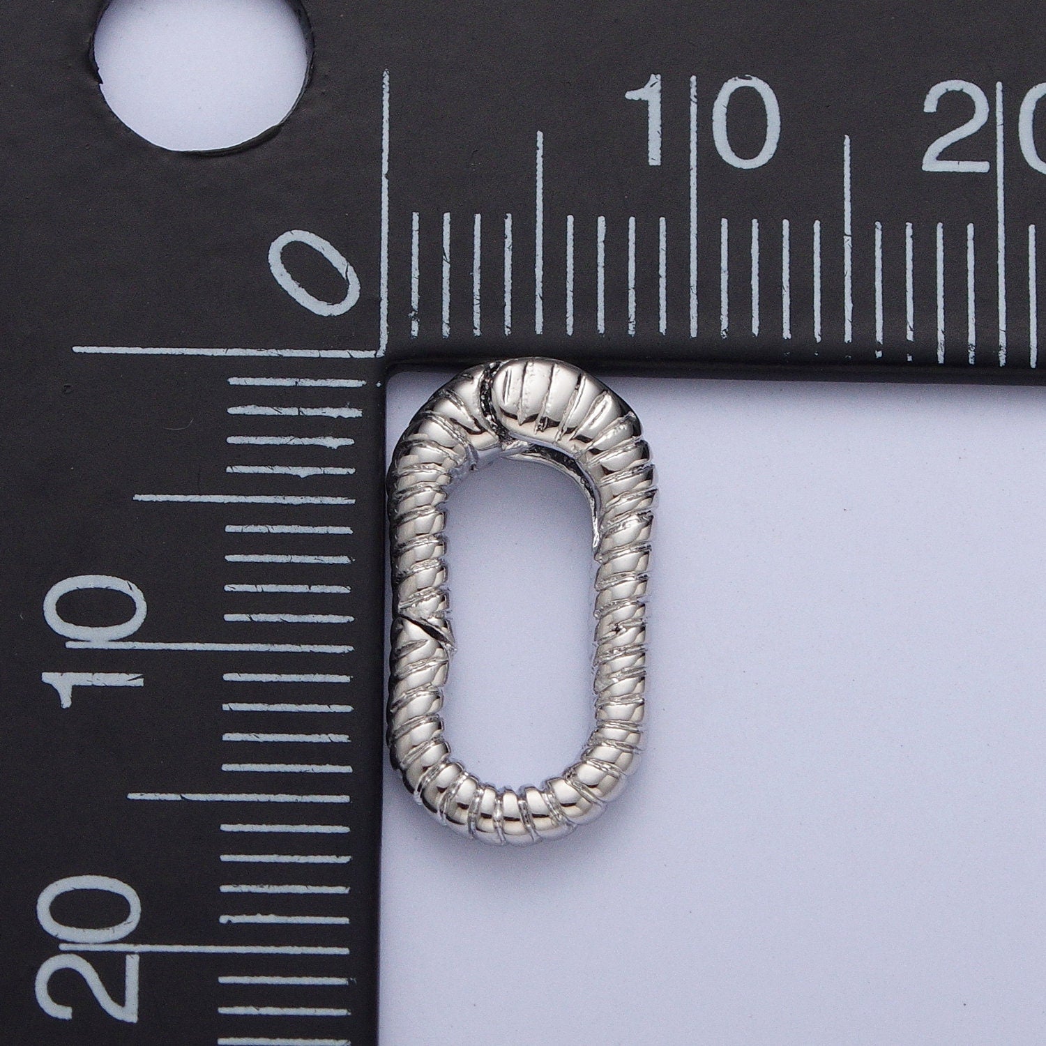 Dainty Oval Twisted Spring Clasp, Gold Silver Filled Gate Pull Clasp, Oval Spring Gate Clasp Jewelry Supply | L-868
