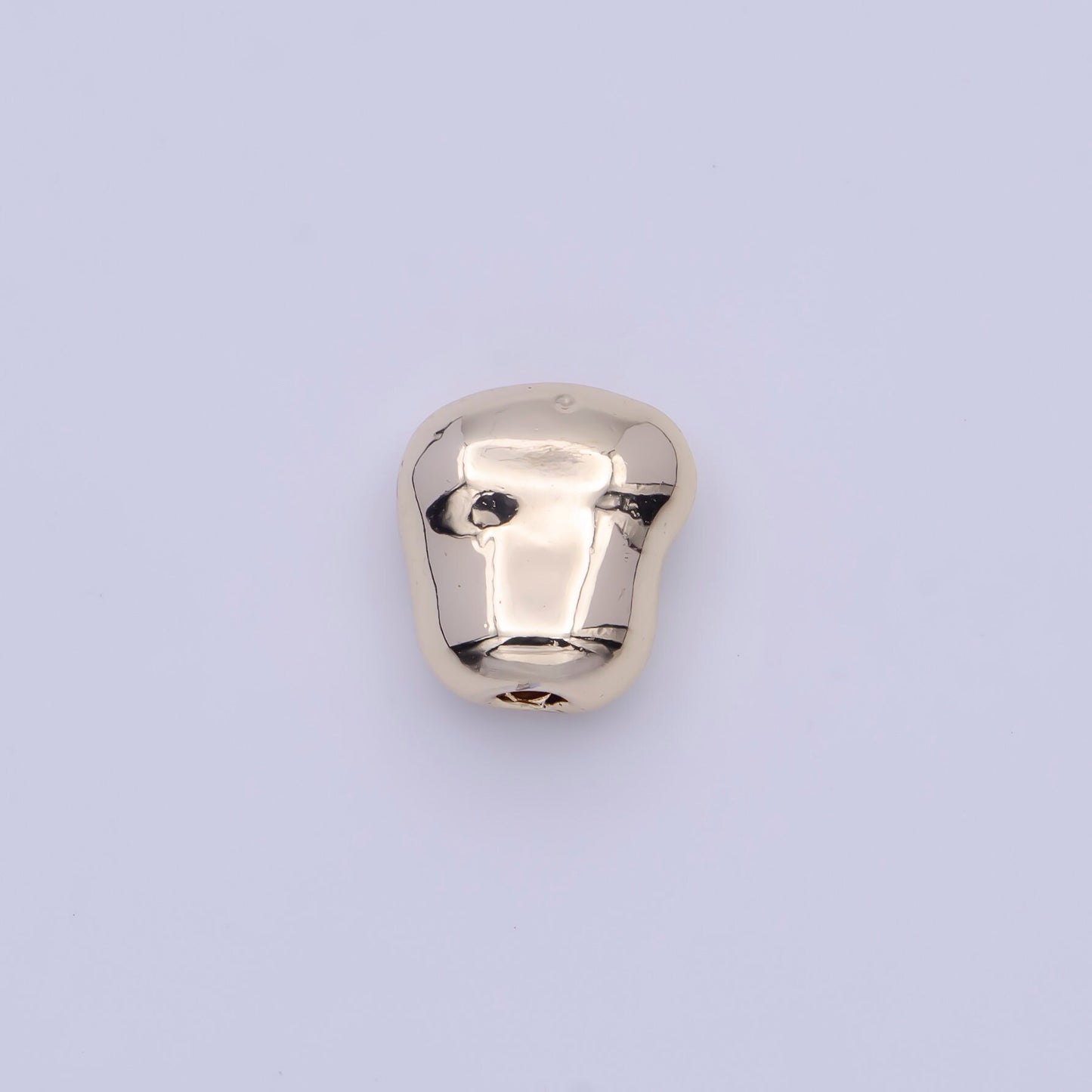 Tiny Abstract Geometric 8.4mm x 7.6mm Bead Spacer, 14K Gold Plated Abstract Bead Spacer for DIY Jewelry Making | B-123