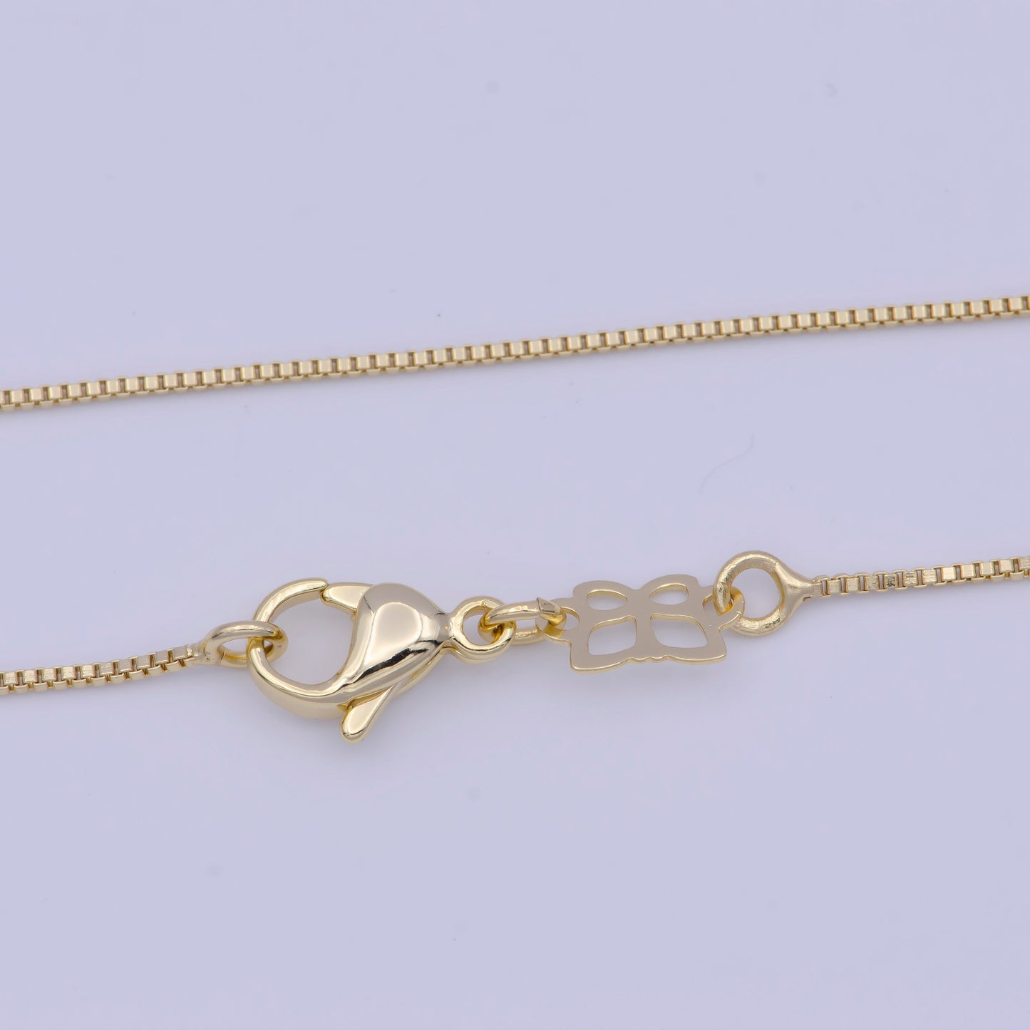 0.8mm Dainty Chain Box Necklace, 14k Gold Filled 18.0" or 20.0" Simple Box Link Ready to Wear Necklace | WA-1111