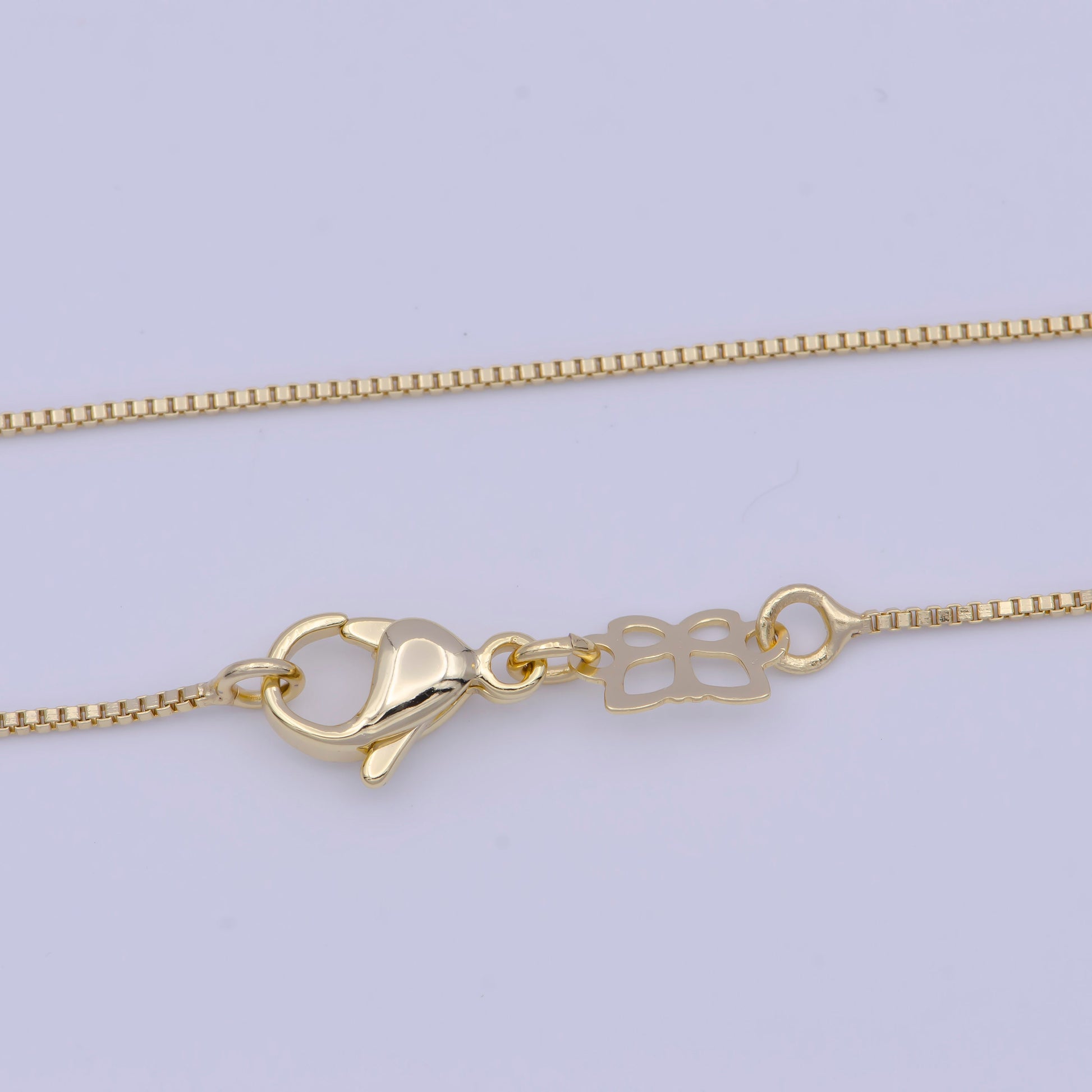 0.8mm Dainty Chain Box Necklace, 14k Gold Filled 18.0" or 20.0" Simple Box Link Ready to Wear Necklace | WA-1111