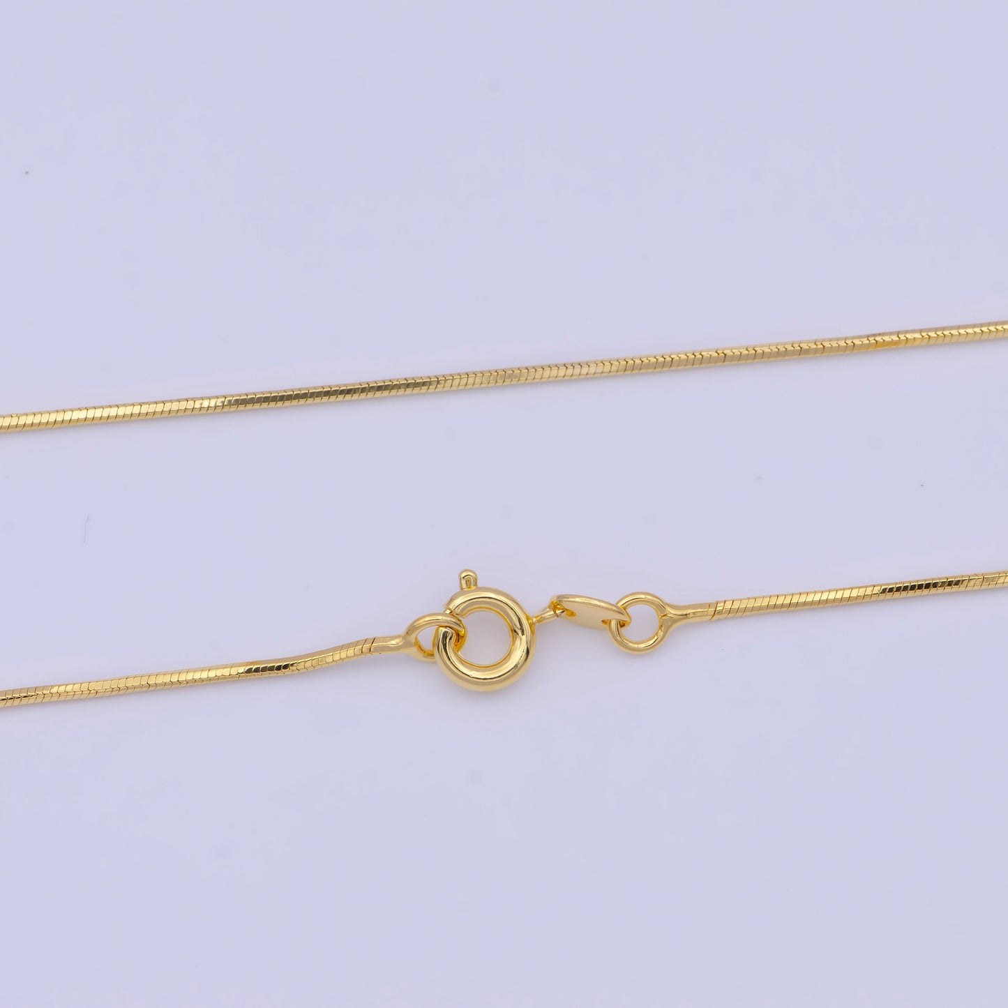 0.9mm Gold Snake Chain Necklace, 24K Gold Plated 13.8" Snake Link Ready to Wear Necklace | WA-1147