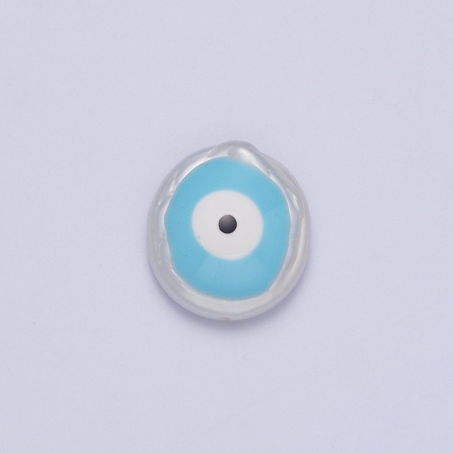 Multicolor Evil Eye Natural Freshwater Pearl Spacer Beads, Evil Eye Baroque-Shaped Gold Filled Spacer Beads | W920-W923