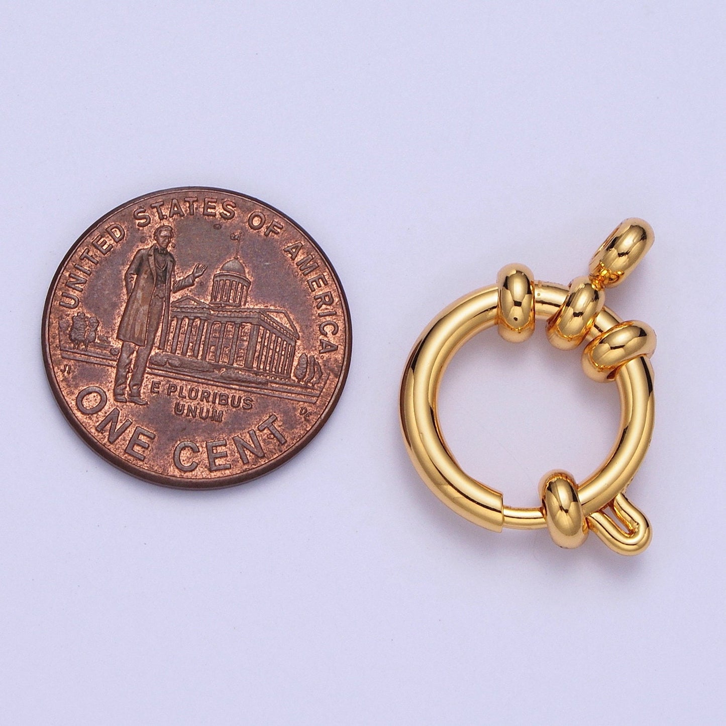 24K Gold Filled Sailor Clasp Large Spring Ring for Necklace Bracelet Finding | L-903, L-904