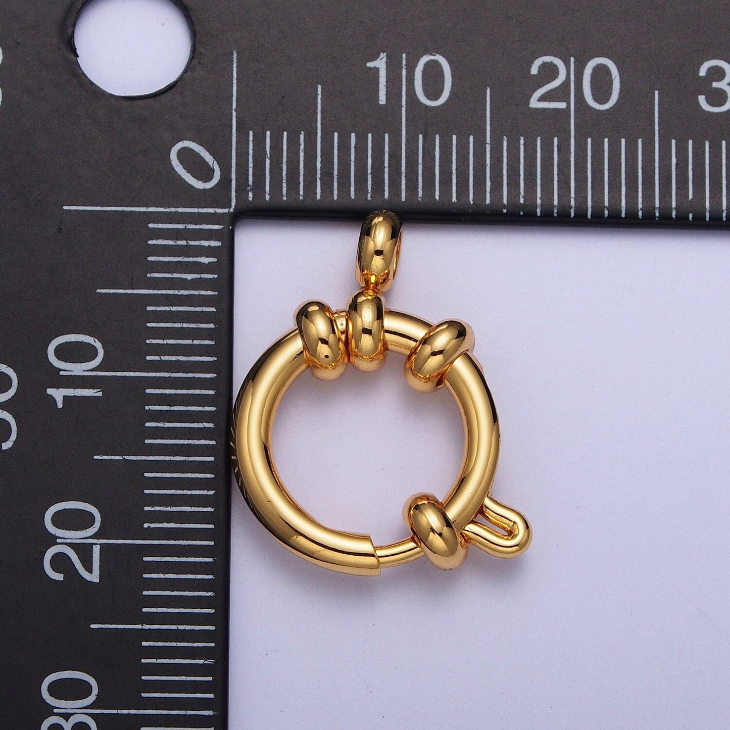 24K Gold Filled Sailor Clasp Large Spring Ring for Necklace Bracelet Finding | L-903, L-904