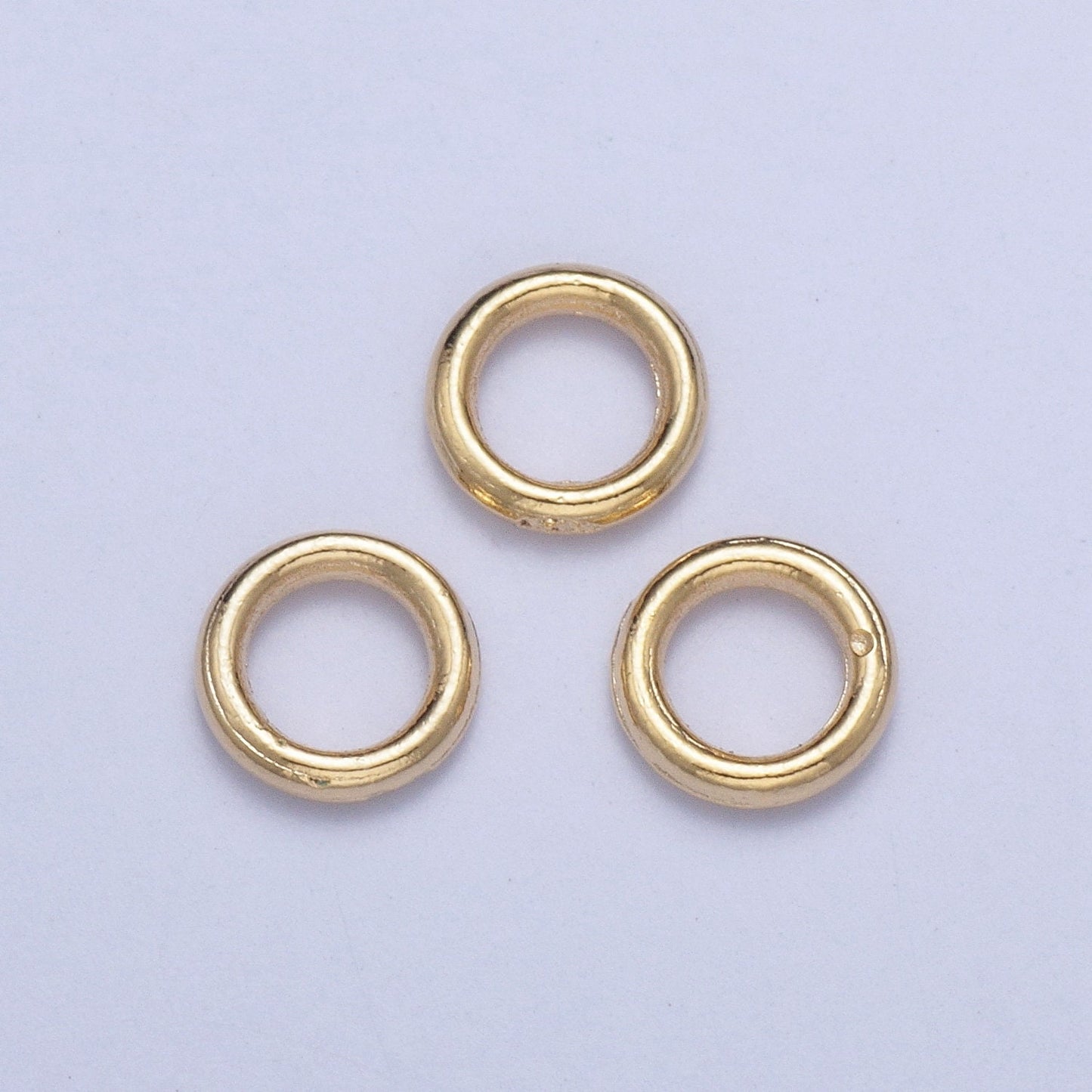 19 gauge 24K Gold Plated Closed/Soldered Jump Rings (4 Sizes) for Jewelry Making | L-925~L-928