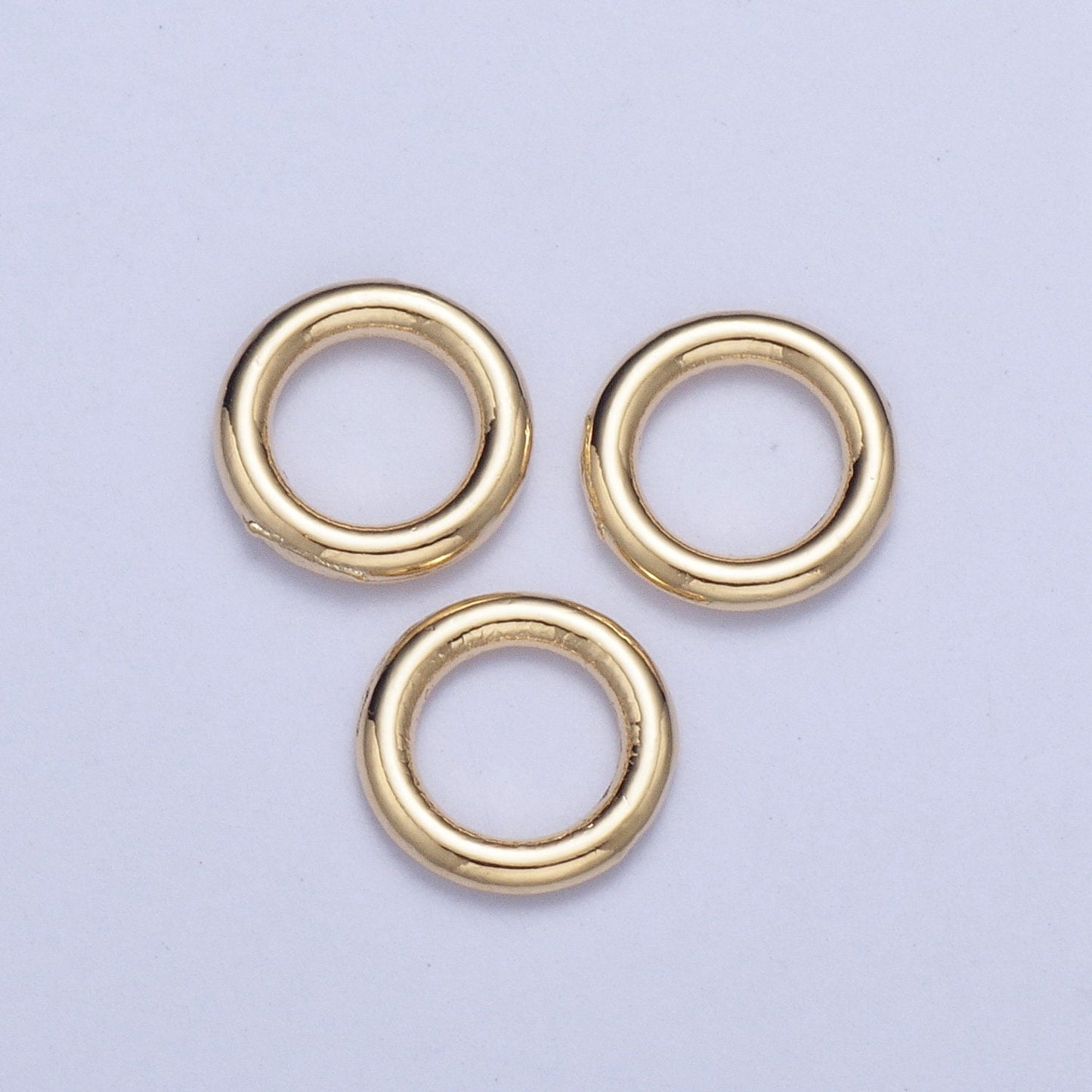 19 gauge 24K Gold Plated Closed/Soldered Jump Rings (4 Sizes) for Jewelry Making | L-925~L-928