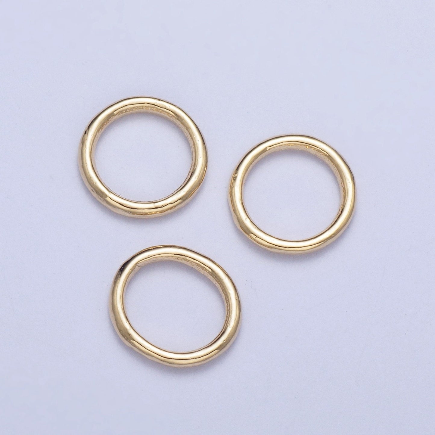 19 gauge 24K Gold Plated Closed/Soldered Jump Rings (4 Sizes) for Jewelry Making | L-925~L-928