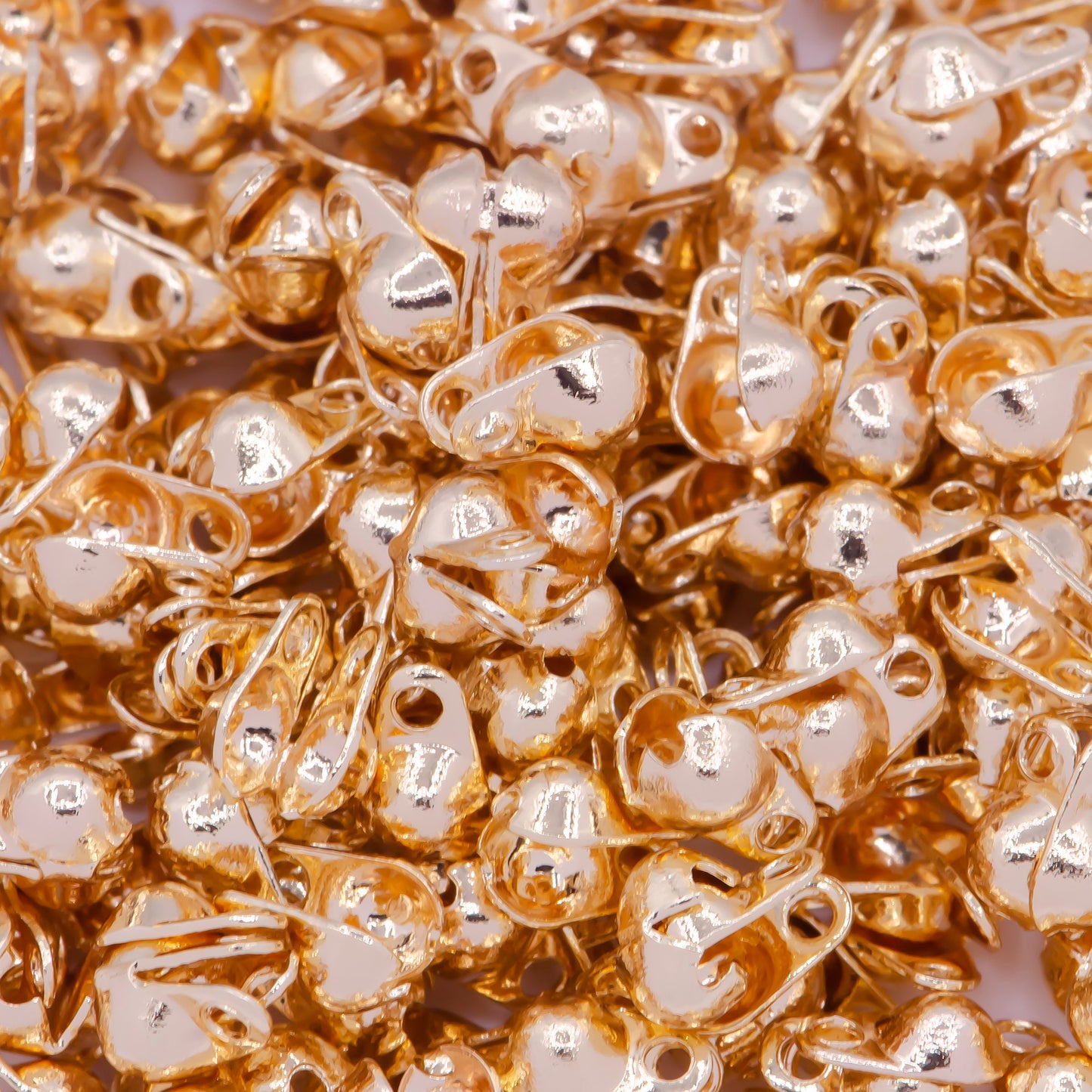 Gold Round Ball 2.4mm Bead Pinch Clasp for Jewelry Making Component | L-843