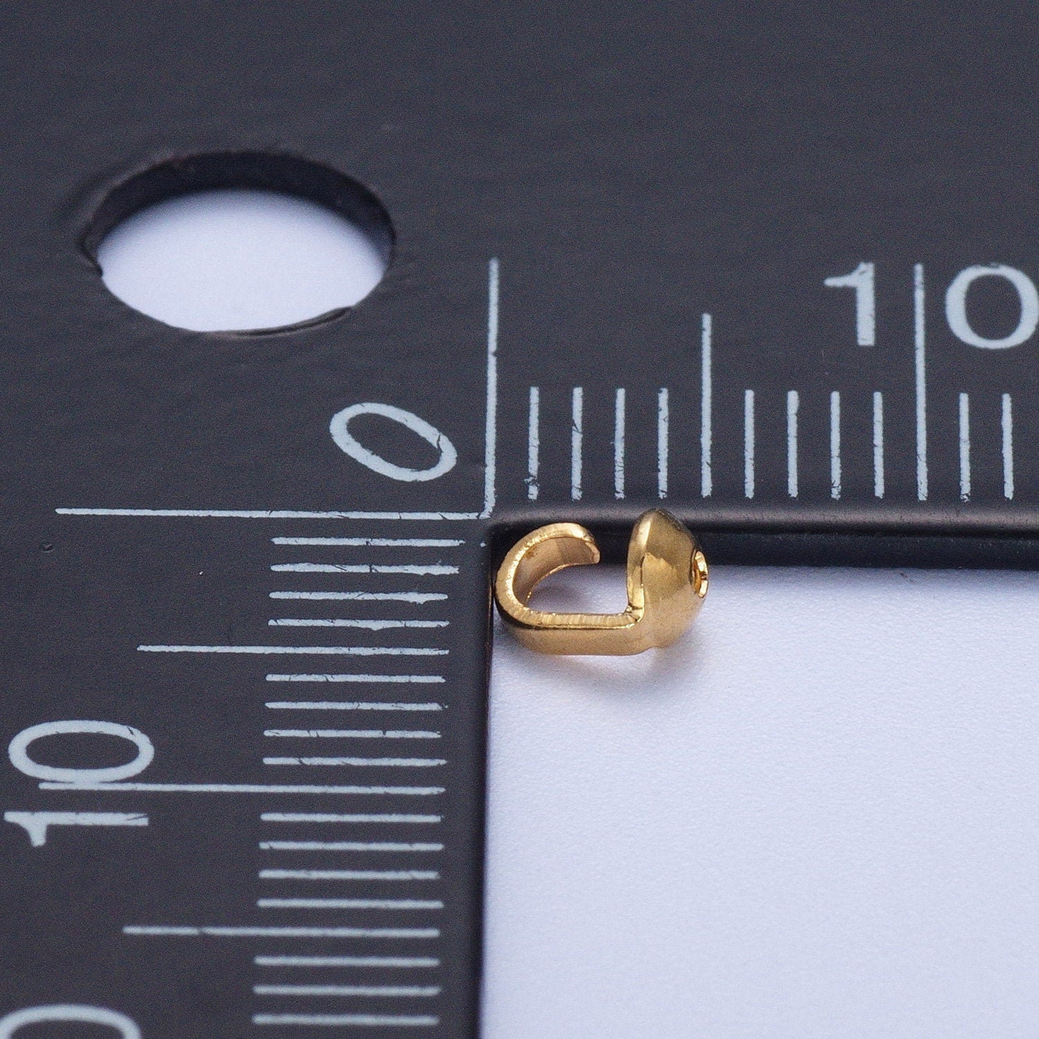 1 bag (50PCS) 4.8mm Gold Bead Tips, 24K Gold Filled Bead Tips Supply for Jewelry Making | K-031
