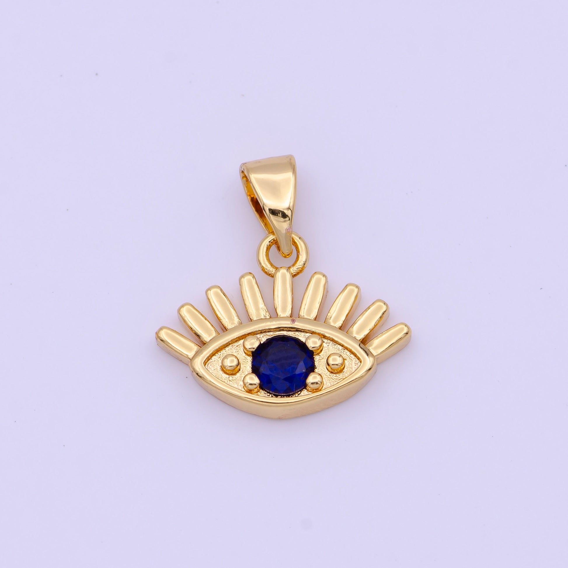 Dainty Evil Eye Pendant Blue Cz Eye Charm H-573