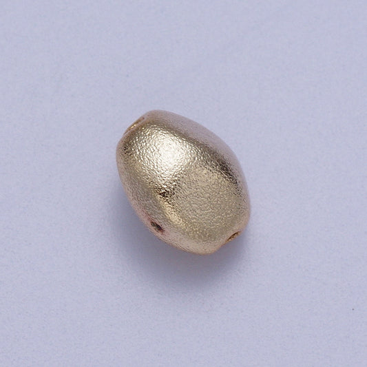 20x Matte Gold Plated Bean Shaped Spacer Bead Connector for Bracelet Necklace Component 7.1x6.3mm Bead Spacer BD-009