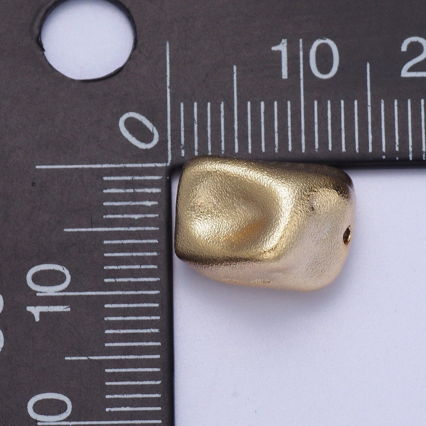 20x Matte Gold Plated Rectangle Shaped Spacer Bead Connector for Bracelet Necklace Component 13.4x8.2mm Bead Spacer BD-014