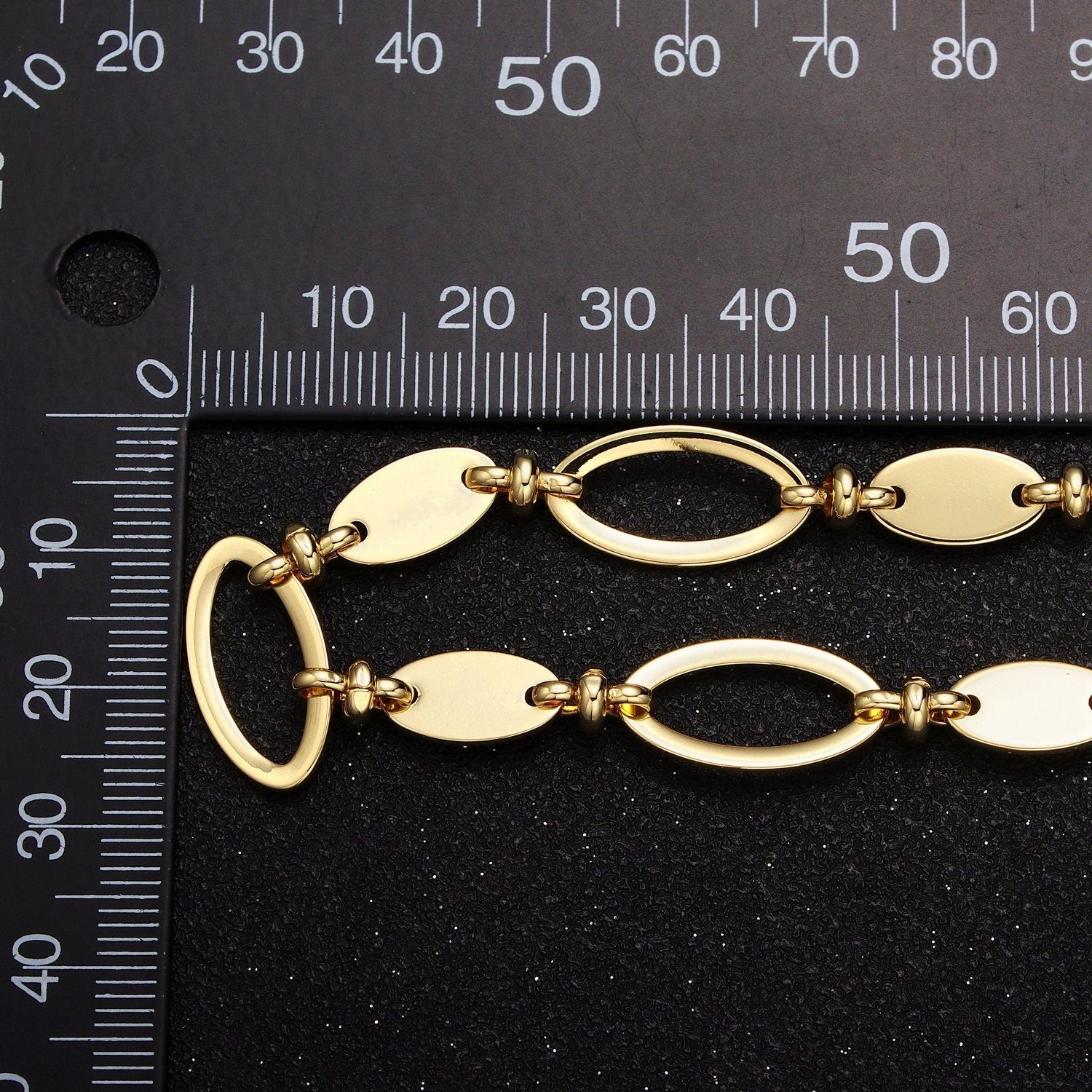 Chunky Gold Oval Link Chain For Statement Jewelry Making | Roll-878