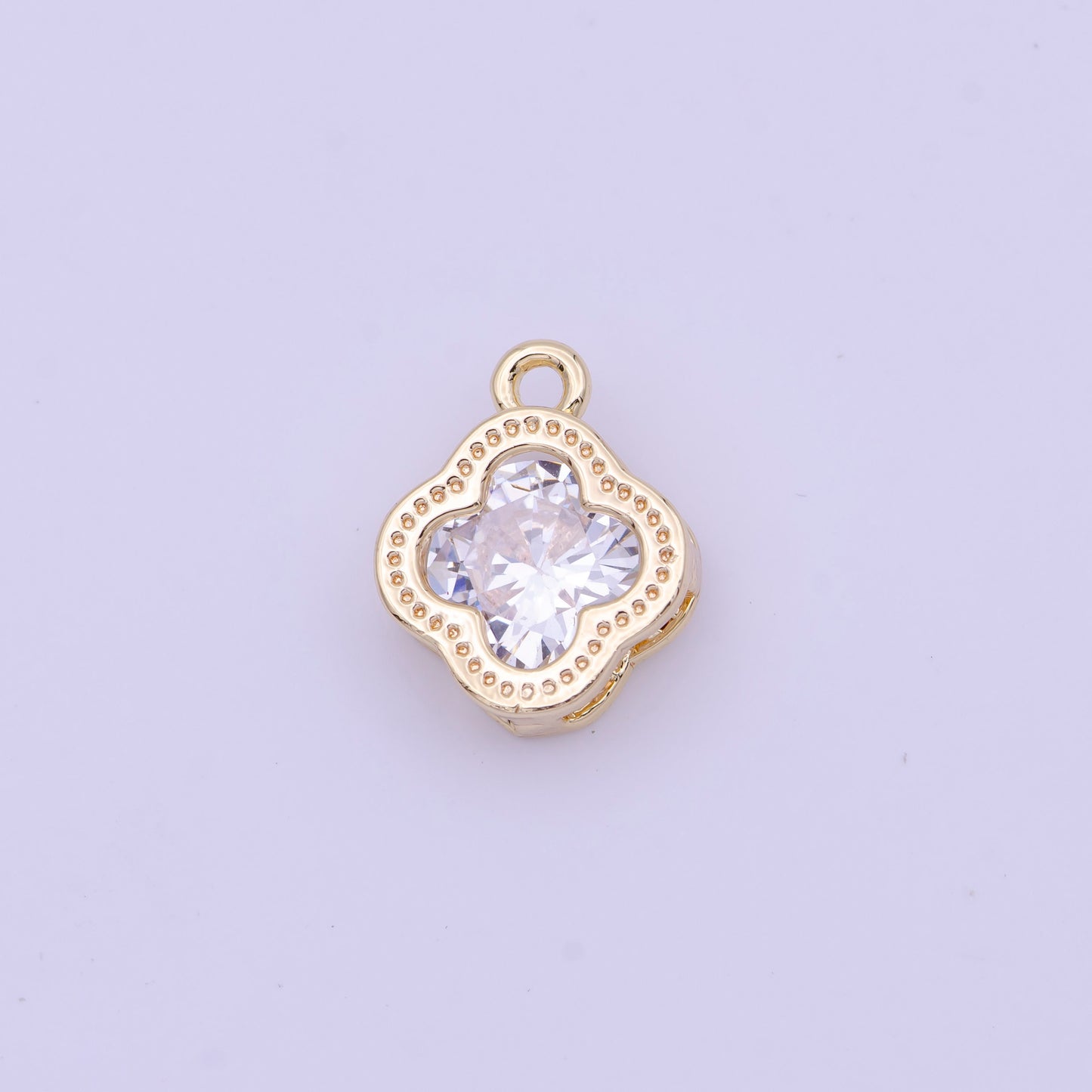 Mini Gold Clover Charm for Add on Charm Lucky Jewelry X-718