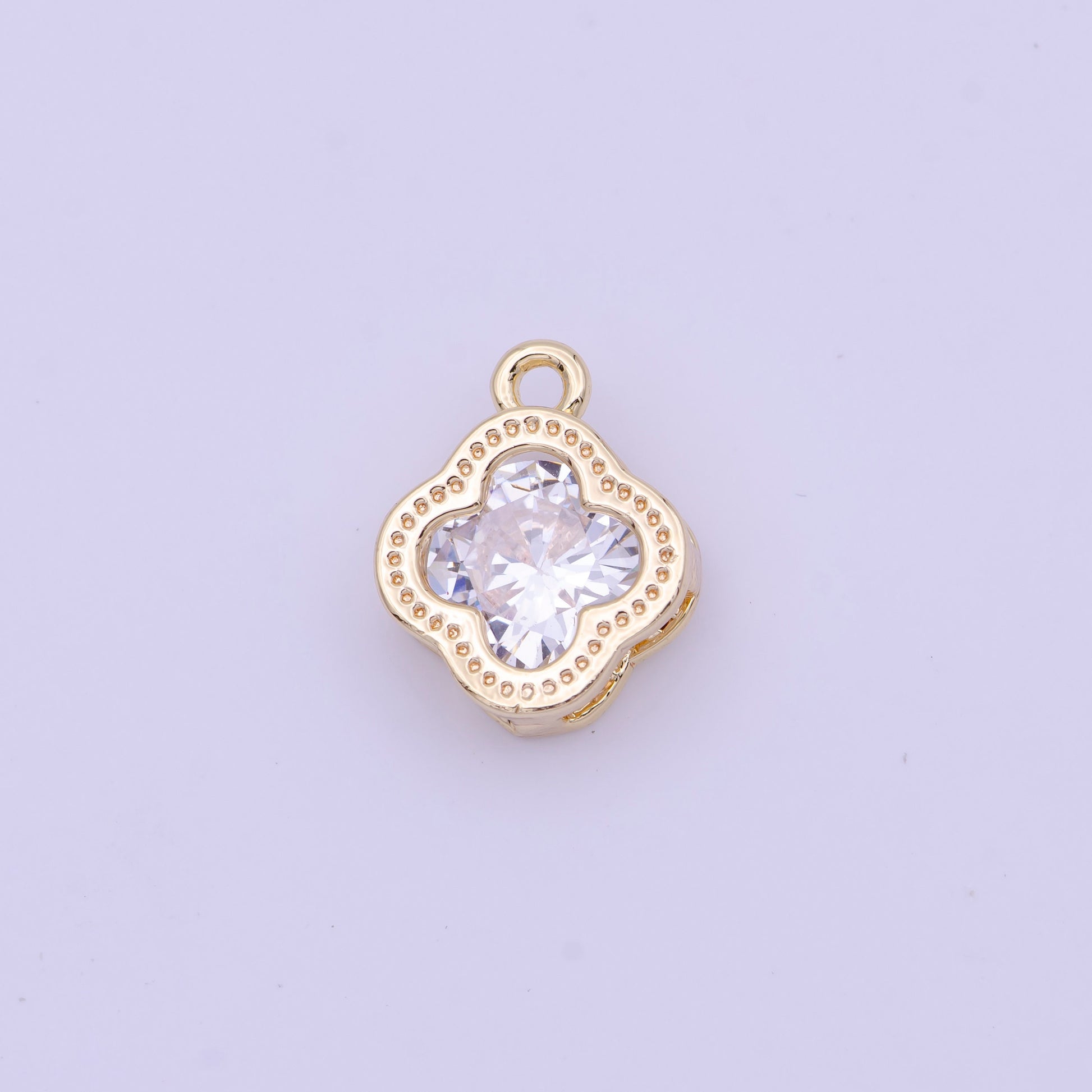Mini Gold Clover Charm for Add on Charm Lucky Jewelry X-718