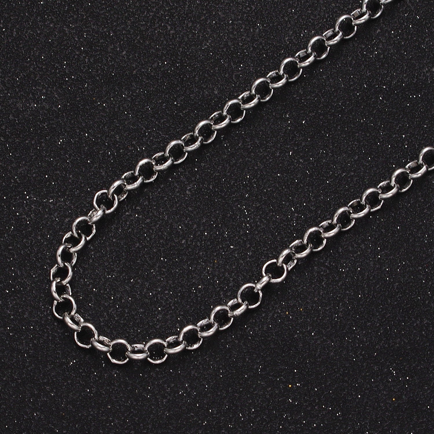 24k Gold Filled Unfinished Chain by Yard Rolo Circle Chain, Round Link Necklace Chain, Wholesale bulk Chain Jewelry Making 4.8MM Roll-883