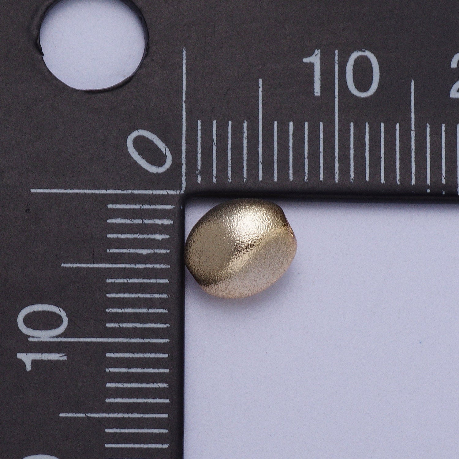20x Matte Gold Plated Bean Shaped Spacer Bead Connector for Bracelet Necklace Component 7.1x6.3mm Bead Spacer BD-009