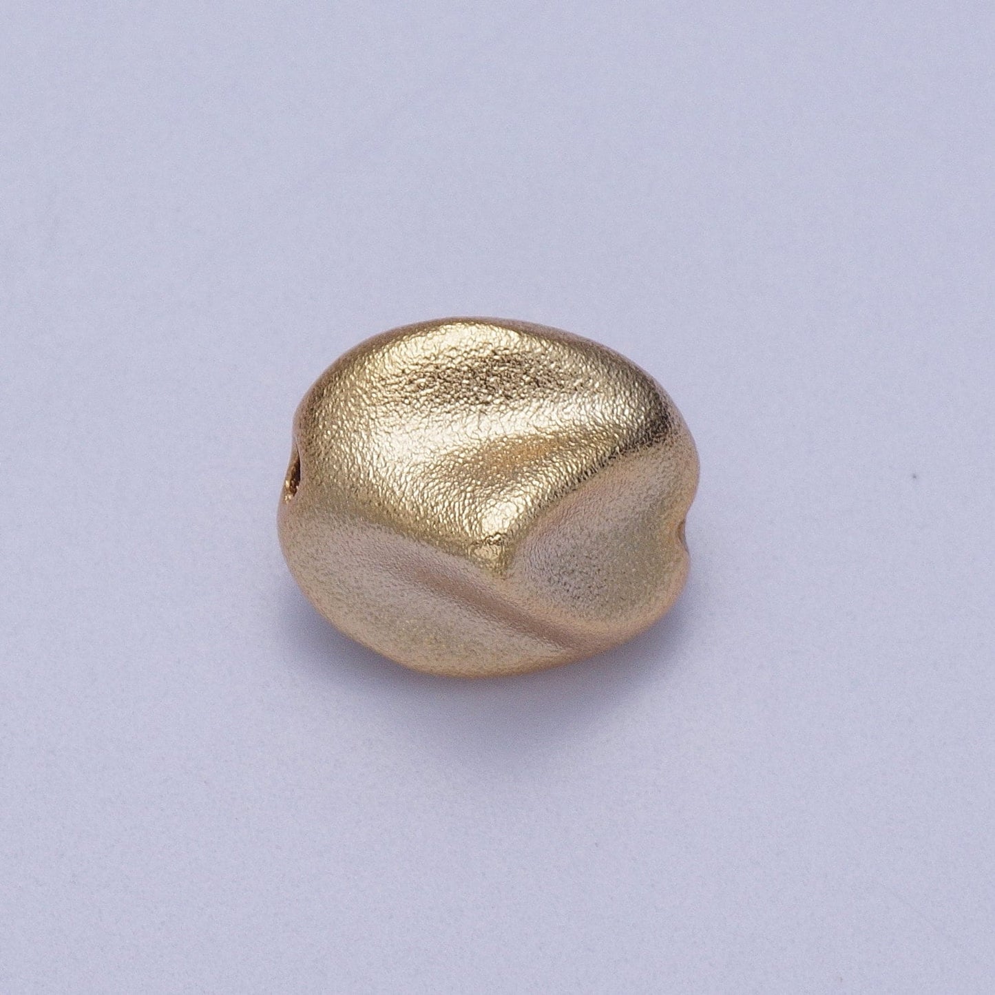 20x Matte Gold Plated Bean shape beads, 10.7 x 9.5 mm Gold nugget beads for jewelry making Bracelet Necklace Supply BD-016