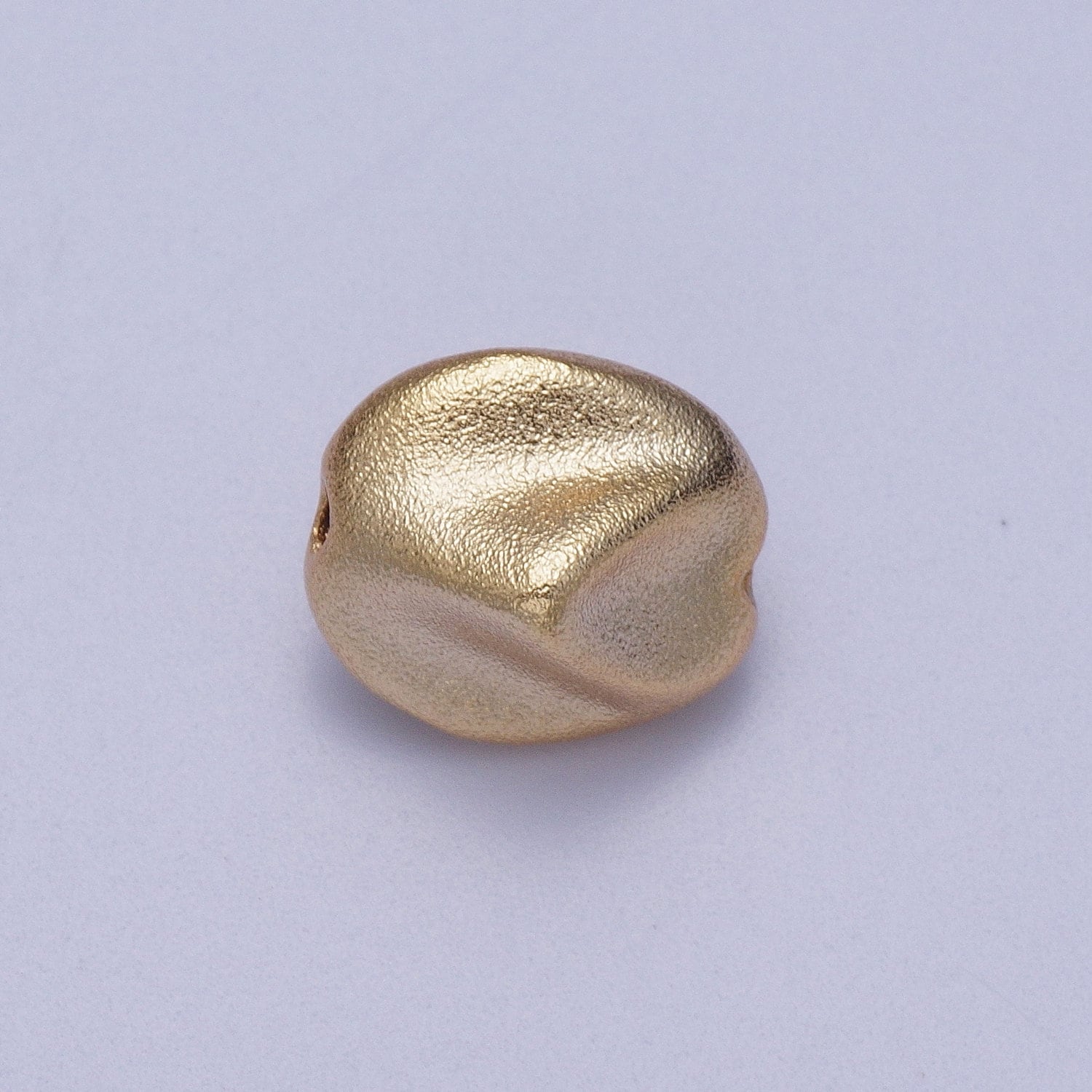 20x Matte Gold Plated Bean shape beads, 10.7 x 9.5 mm Gold nugget beads for jewelry making Bracelet Necklace Supply BD-016