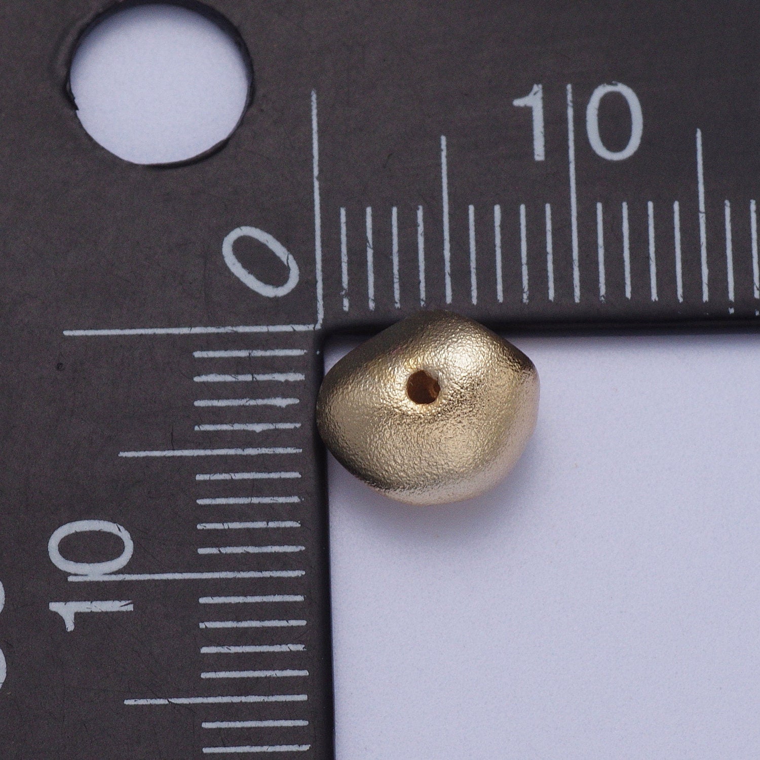 20x Matte Gold Plated Bean shape beads, 8.6 x 7.5 mm Gold nugget beads for jewelry making Bracelet Necklace Supply BD-017