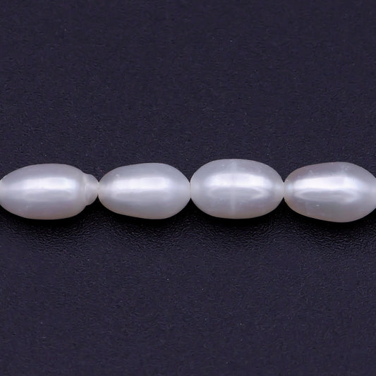 Small Hole Pearls Beads Genuine Freshwater Pearl 4.6-5.2mm Small Potato Oval Rice Pearl per Strand Wholesale WA-816