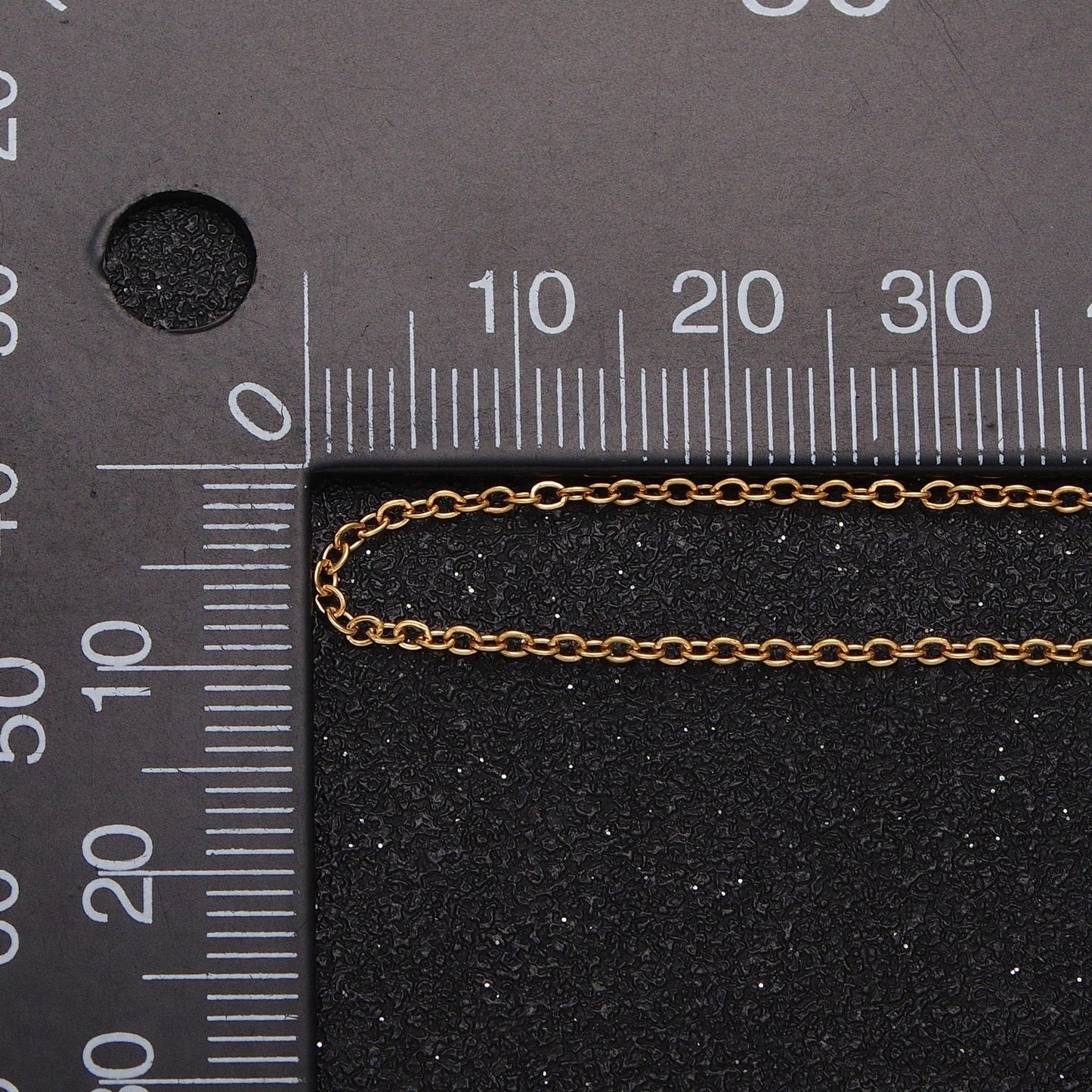 24K Gold Filled Mini Cable Rolo Bulk Unfinished Chain, 1.3mm Width Gold & Silver Wholesale Chain For Jewelry Making | Roll-949, Roll-950
