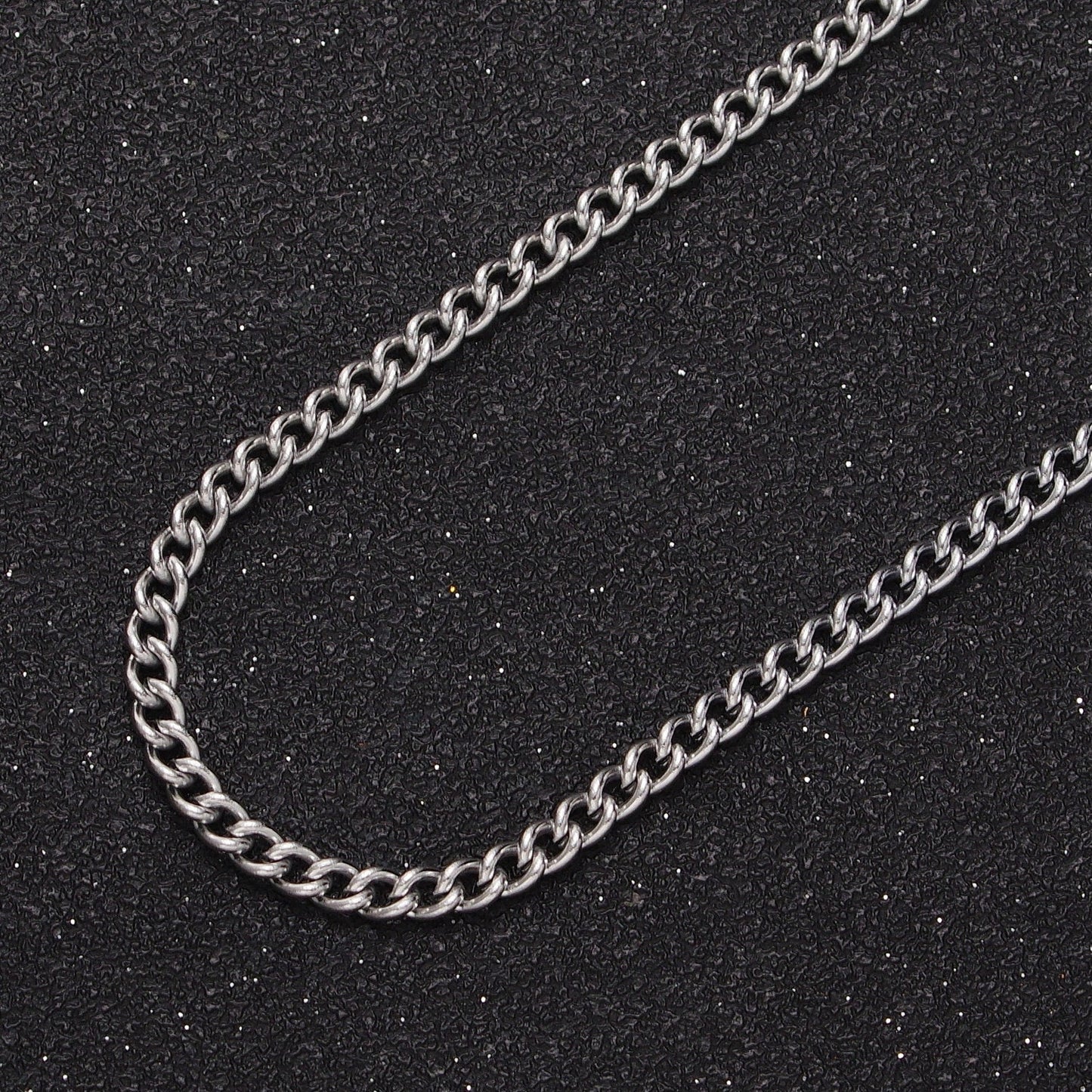 24K Gold Filled Concave Curb Bulk Roll by Yard, 2.8mm Width Gold & Silver Wholesale Chain Component For Jewelry Making | Roll-941, Roll-942