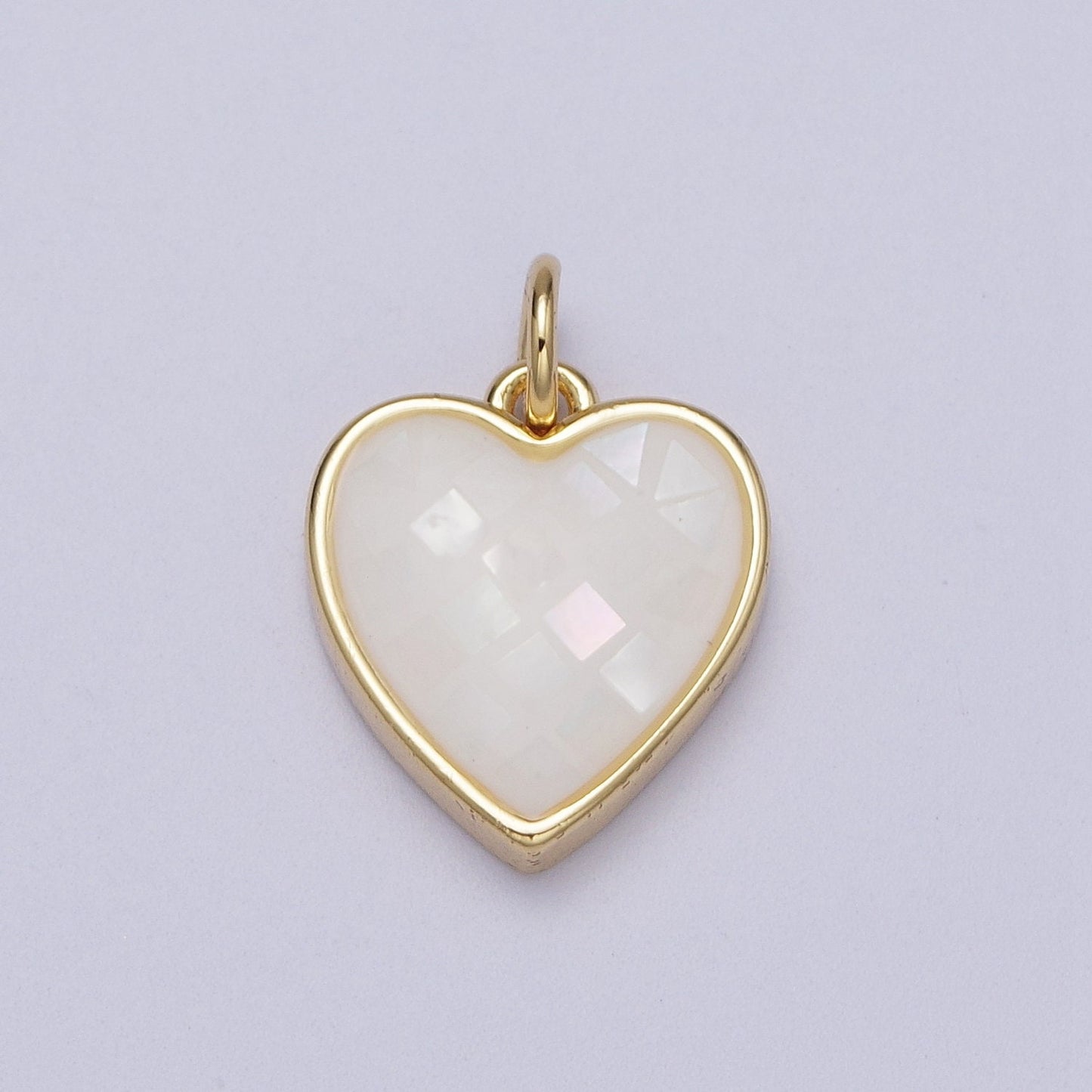 Dainty Pink Heart Charm White Pink Shell Heart Pendant for Minimalist Jewelry Dangle Earring Necklace Bracelet Charm Supply C-378 C-379