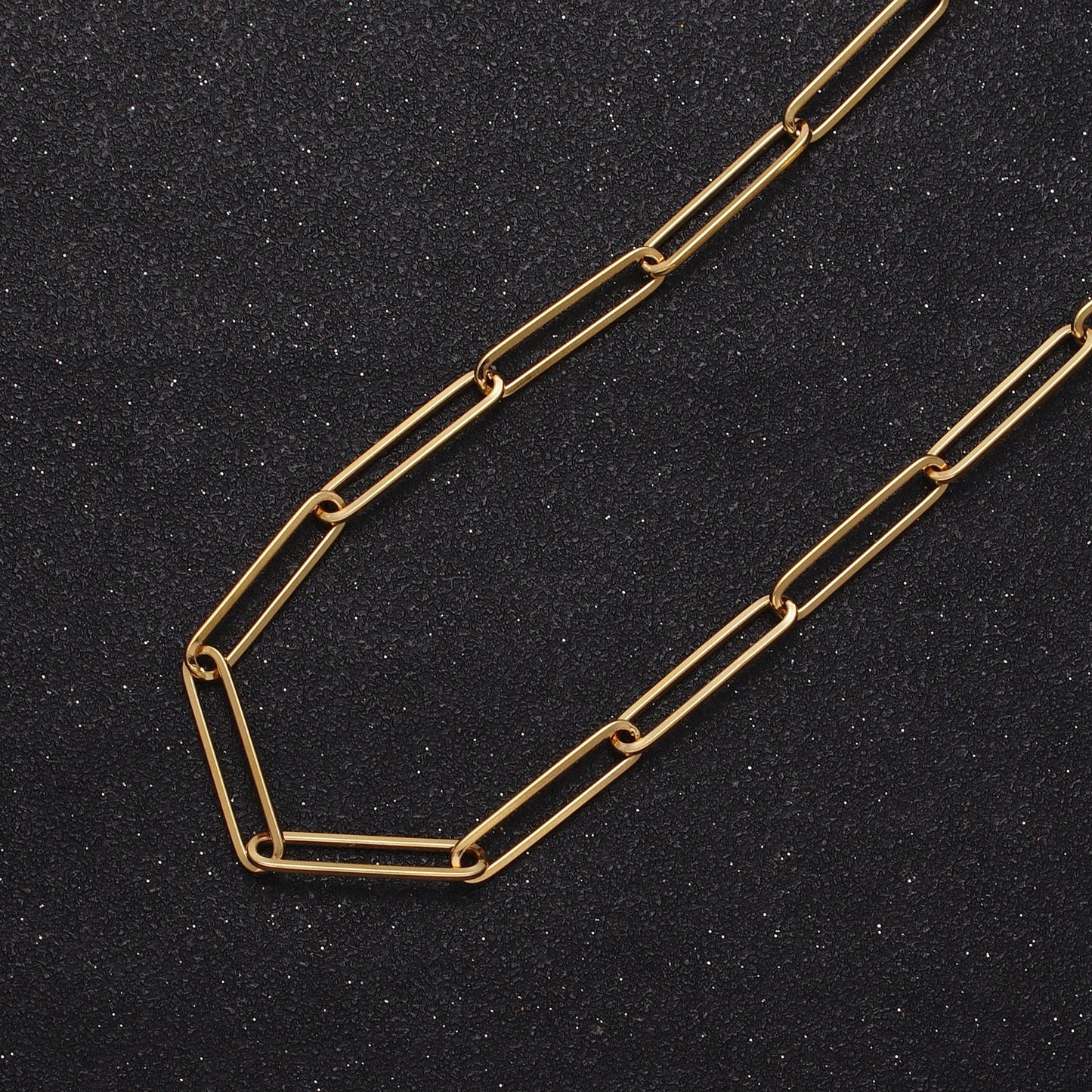 24K Gold Filled Minimalist Paper Clip Bulk Chain by Yard, 20.5mm x 4.4mm Gold & Silver Bulk Roll Chain | Roll-925, Roll-926