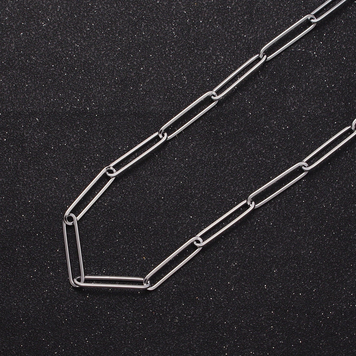 24K Gold Filled Minimalist Paper Clip Bulk Chain by Yard, 20.5mm x 4.4mm Gold & Silver Bulk Roll Chain | Roll-925, Roll-926