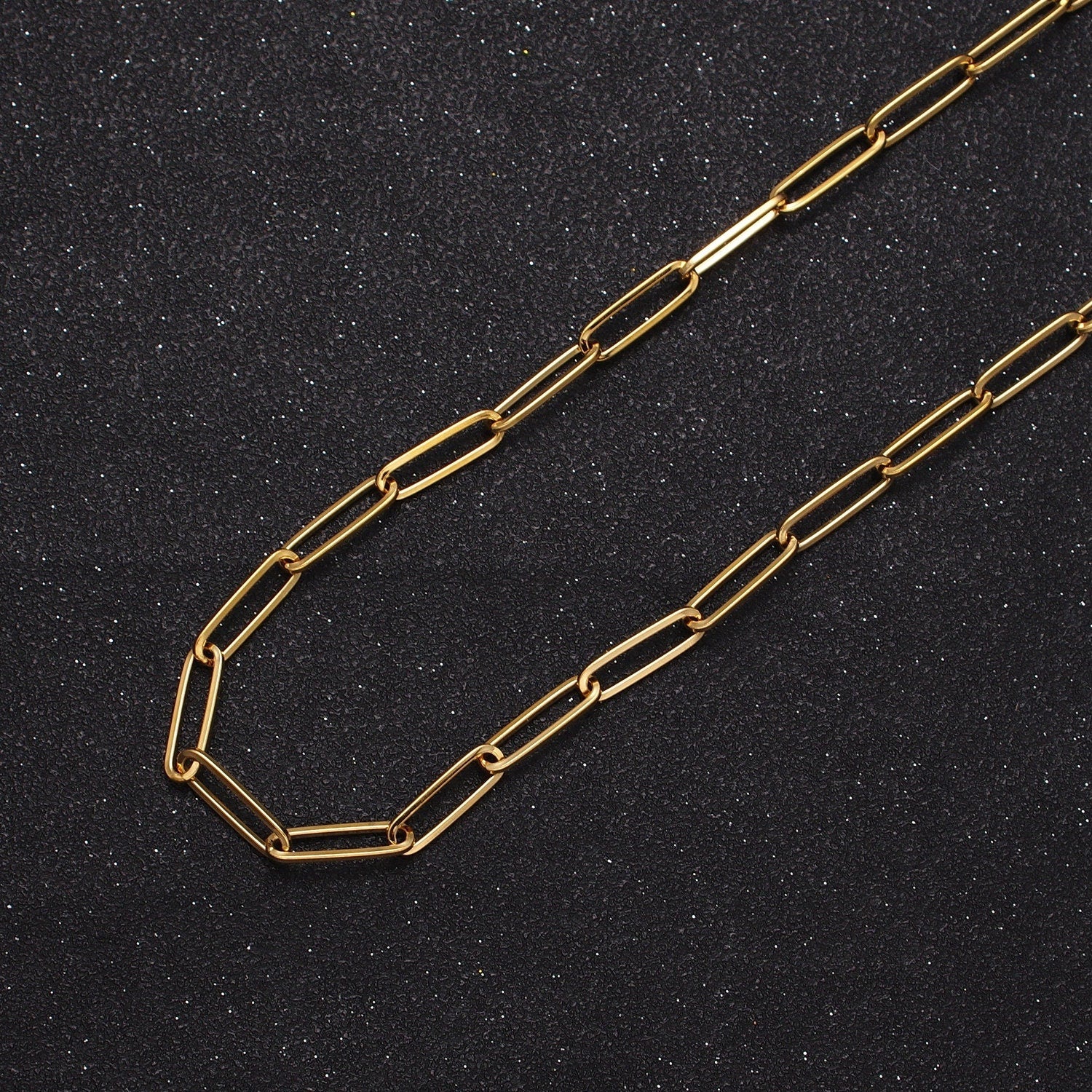24K Gold Filled Double 20mm & 15mm Paperclip Link Unfinished Roll Bulk Chains For Jewelry Making | Roll-921, Roll-922