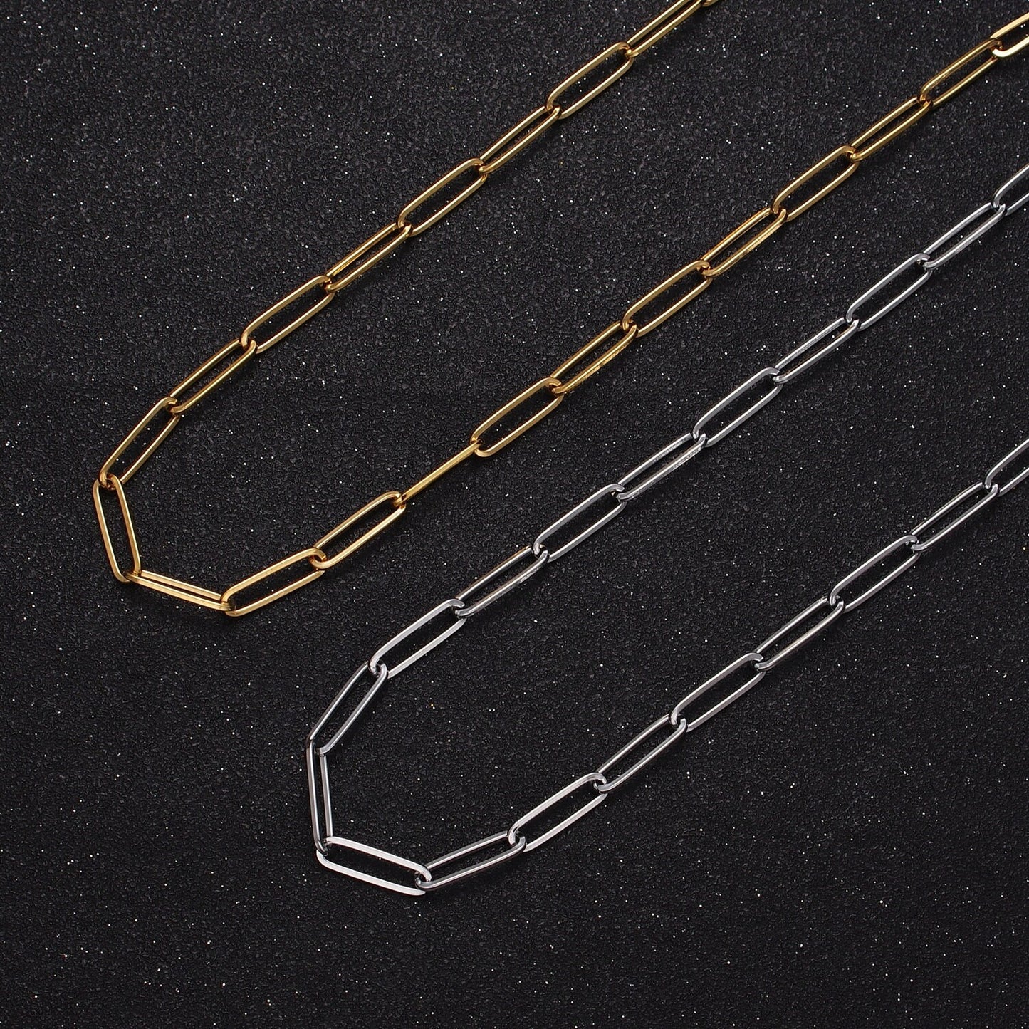 24K Gold Filled Double 20mm & 15mm Paperclip Link Unfinished Roll Bulk Chains For Jewelry Making | Roll-921, Roll-922