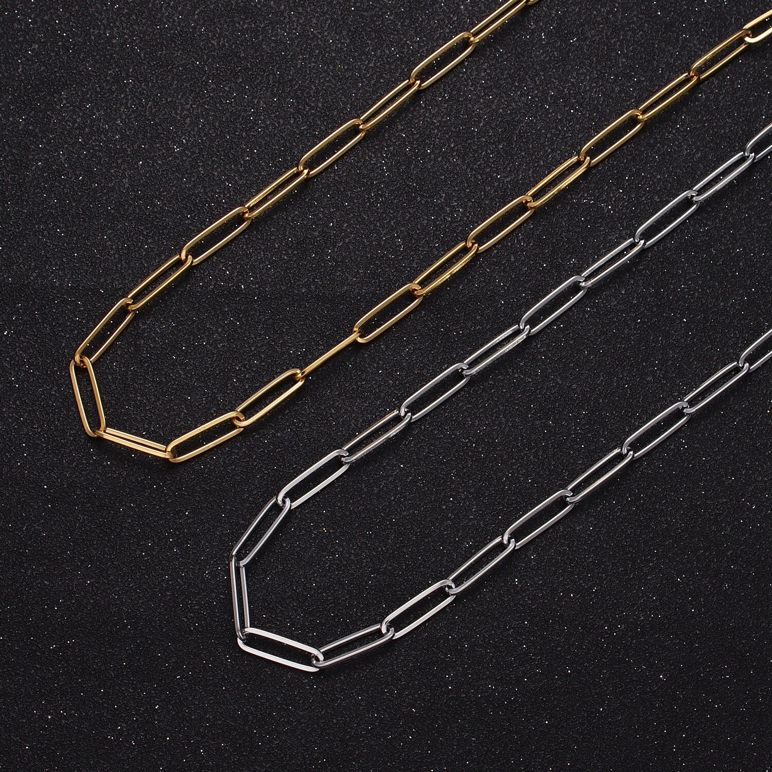 24K Gold Filled Double 20mm & 15mm Paperclip Link Unfinished Roll Bulk Chains For Jewelry Making | Roll-921, Roll-922