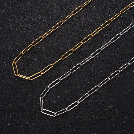 24K Gold Filled Double 20mm & 15mm Paperclip Link Unfinished Roll Bulk Chains For Jewelry Making | Roll-921, Roll-922