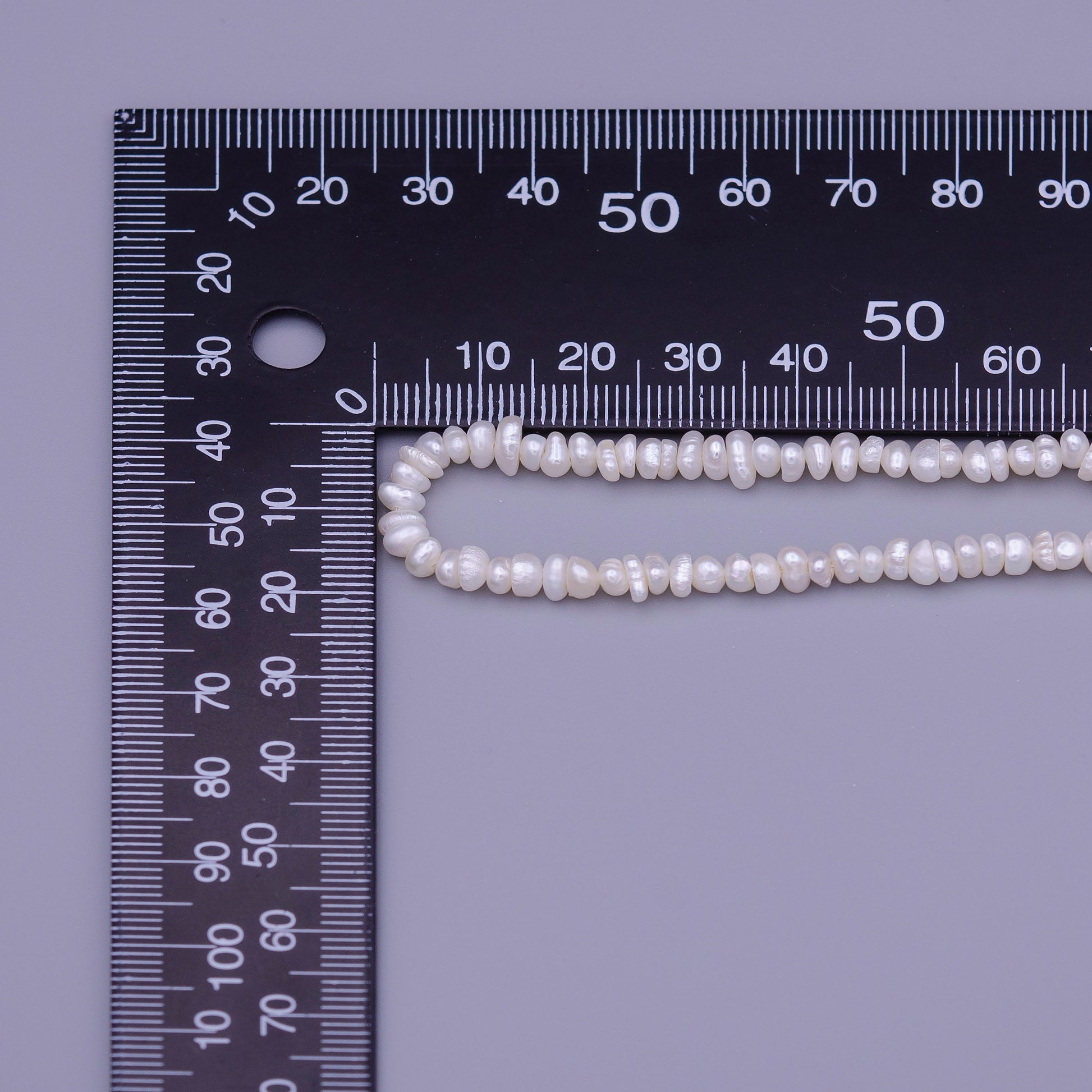 High Quality Grade AAA Natural Freshwater Seed Nugget Keshi Pearl Beads - White - 4.5mm Seed Pearl Wholesale Pearl WA-1321