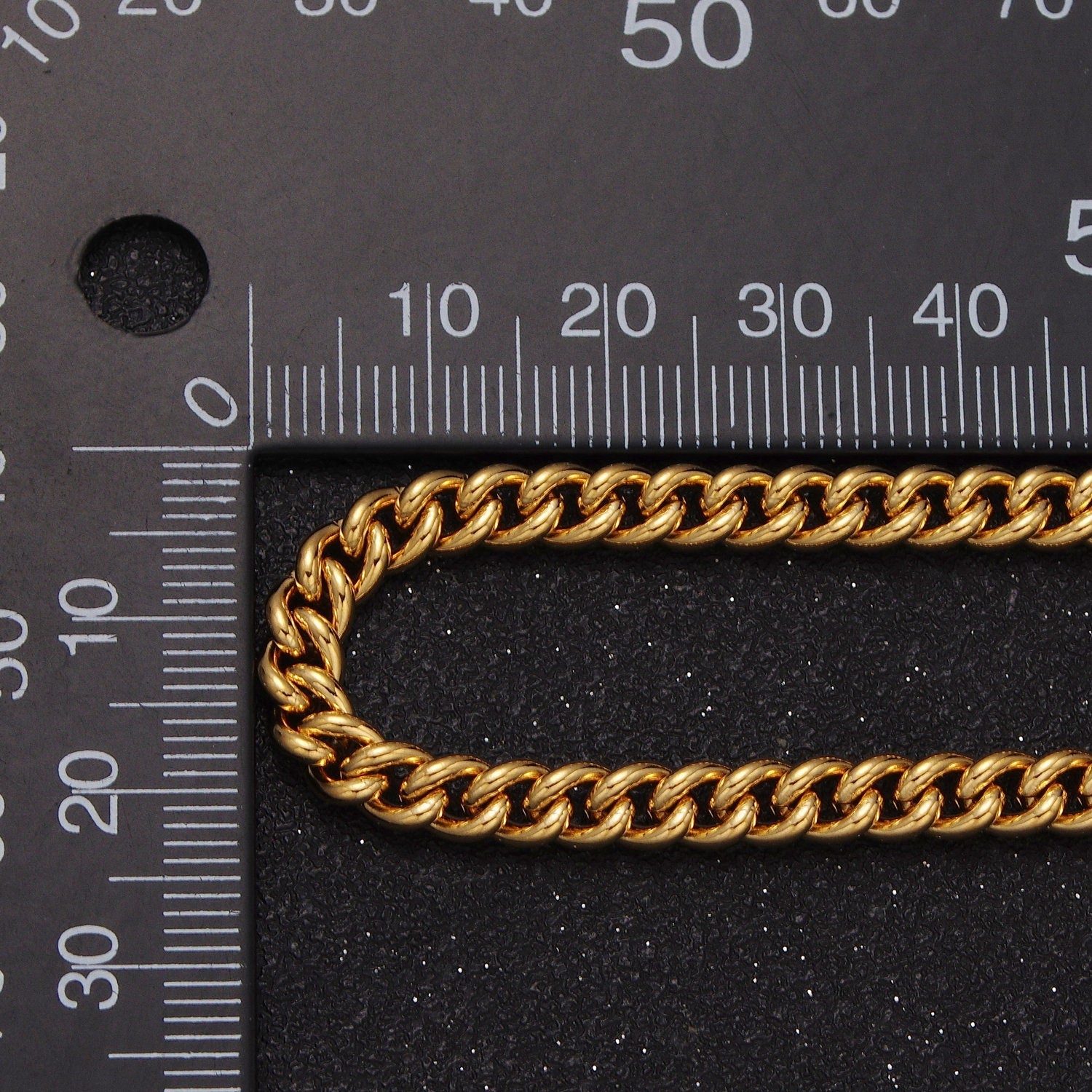 24K Gold Filled Statement 5mm Curb Chain For Jewelry Making in Gold & Silver | Roll-978, Roll-979