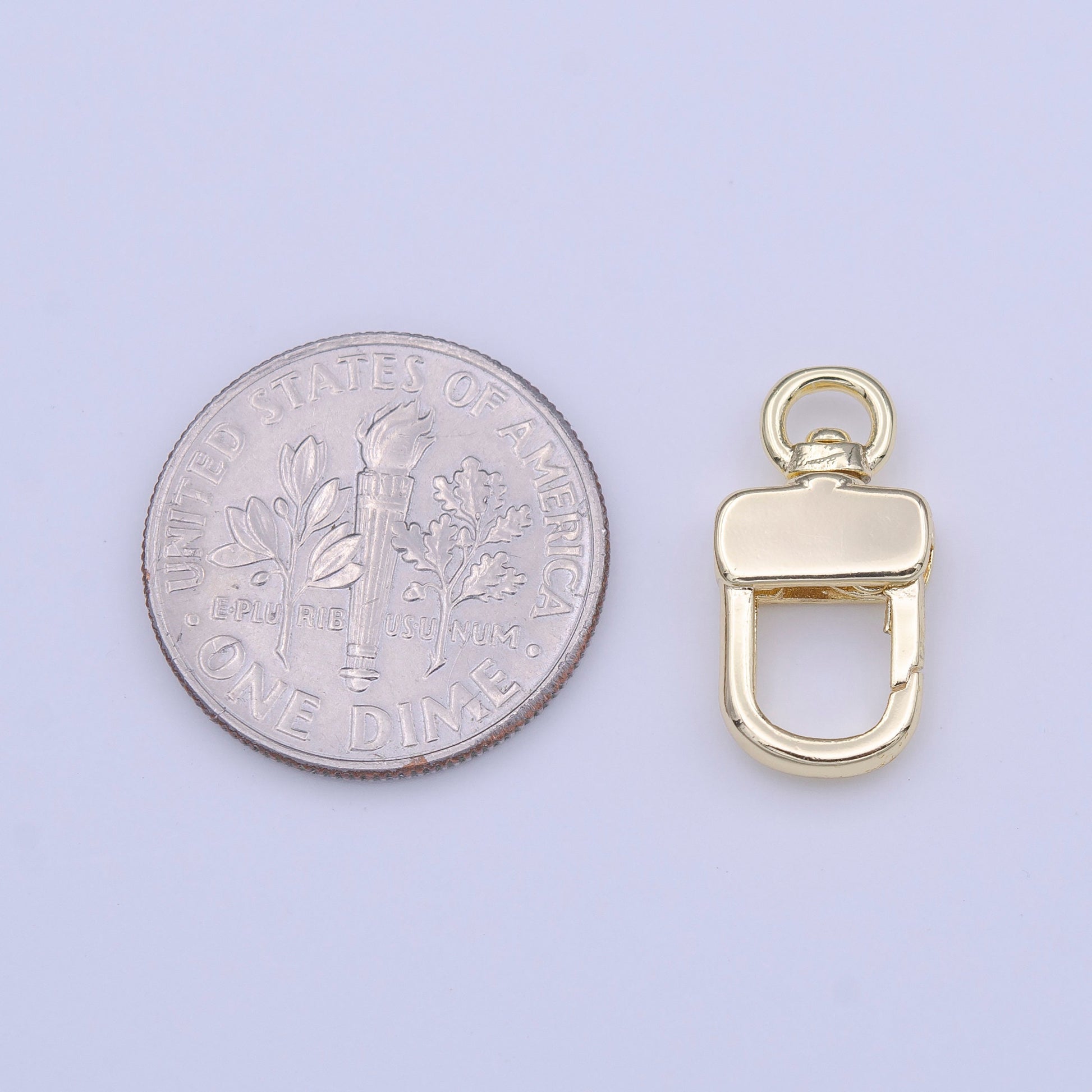 Small Gold Plated Parrot Clasp Charm Pendant Basic Component Clasp Swivel Lobster Clasps for Jewelry Making K248