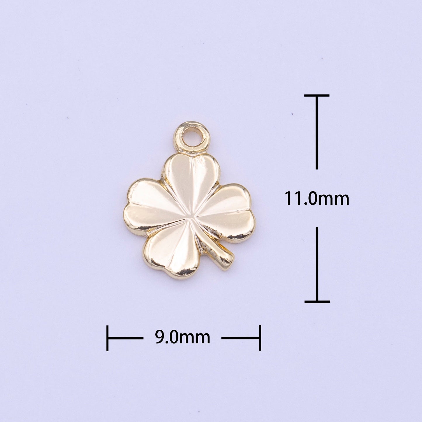 Mini Gold Clover Charm for Add on Charm Lucky Jewelry Saint Patrick Jewelry Inspired C519