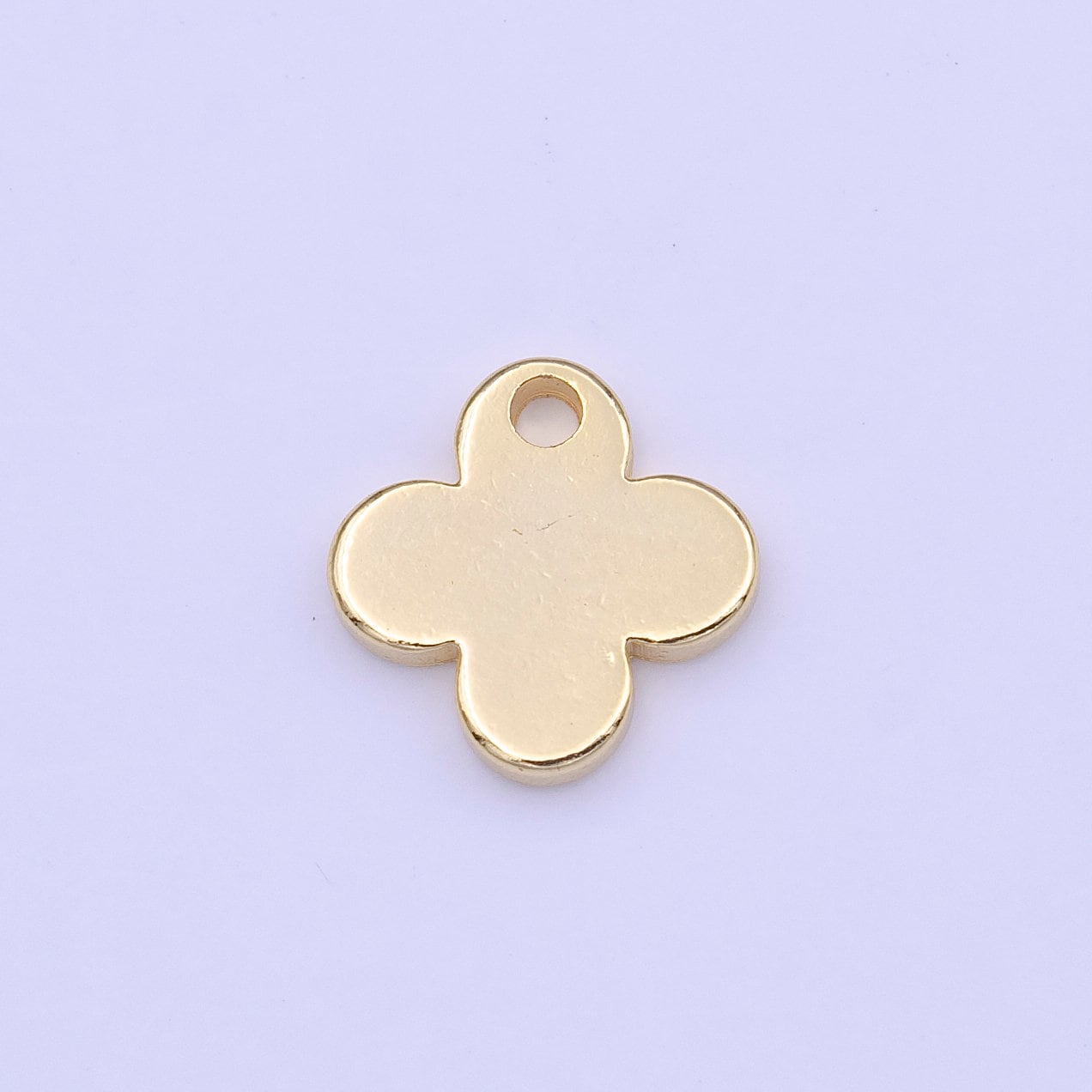 Mini Blank Flat Gold Clover Charm for Add on Charm Lucky Jewelry Saint Patrick Jewelry Inspired C555