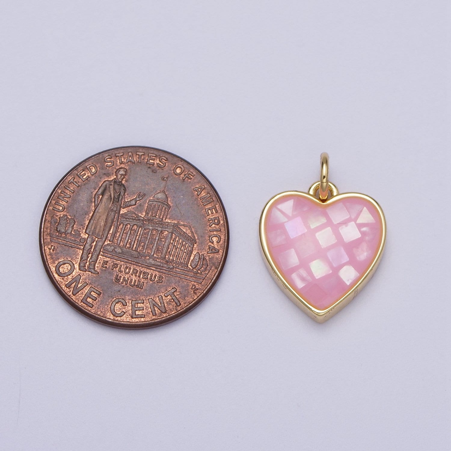 Dainty Pink Heart Charm White Pink Shell Heart Pendant for Minimalist Jewelry Dangle Earring Necklace Bracelet Charm Supply C-378 C-379