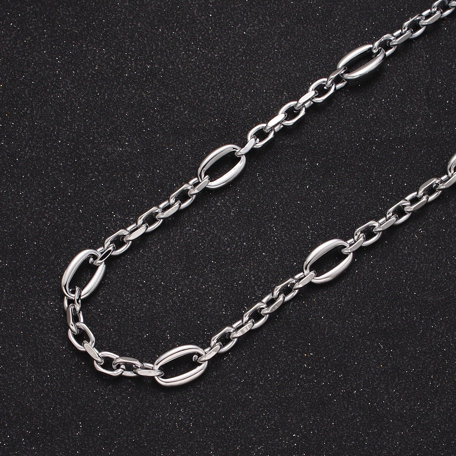 24K Gold Filled 9mm Designed Oval Link Gold / Silver Unfinished Wholesale Chain For Statement Jewelry Making | Roll-897, Roll-898