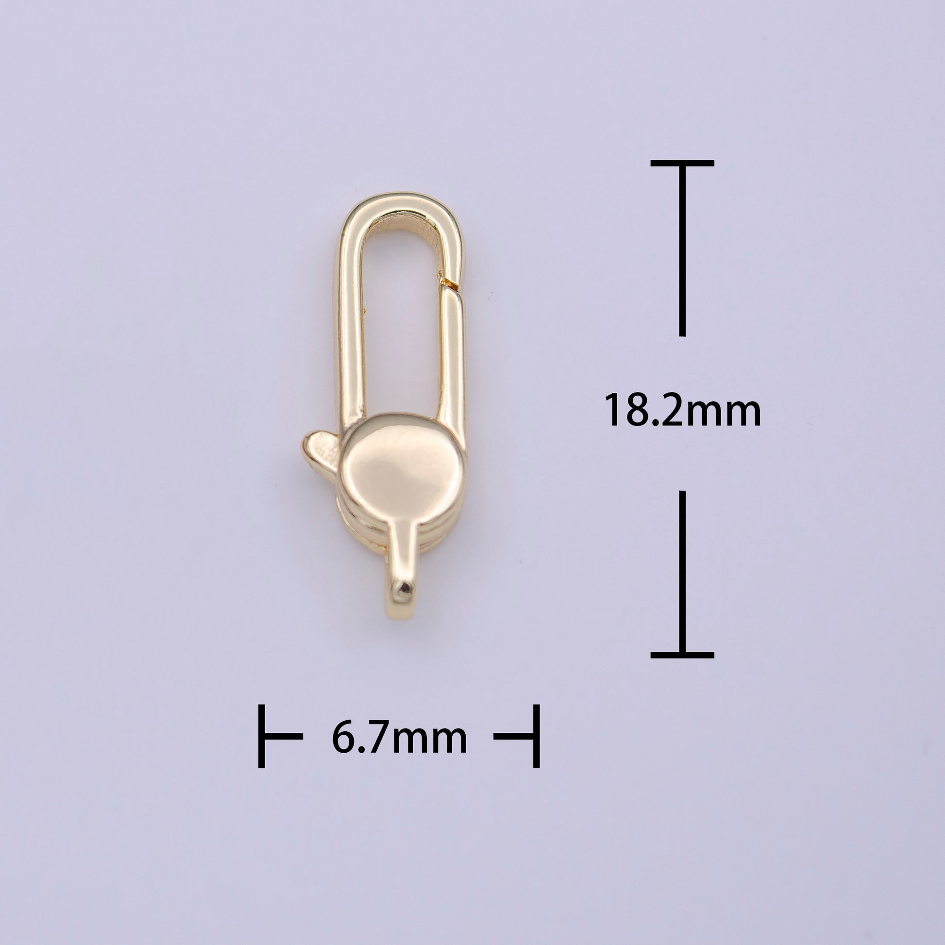 14K Gold Filled Clasp / Silver oval lobster claw clasp 18x7mm K246