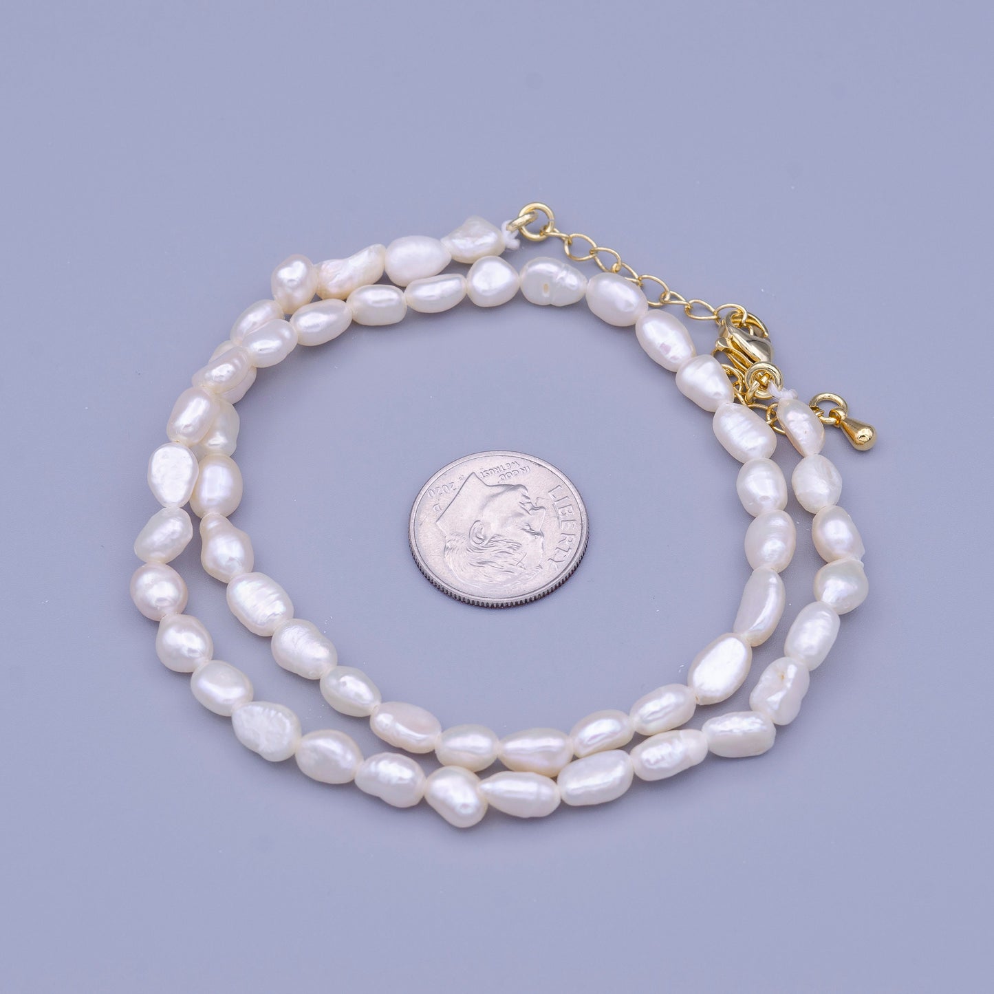 Dainty Pearl Choker, Baroque Pearl necklace, Irregular-shaped pearl necklace, Freshwater pearl choker Necklace 14 inch + 2 inch extender