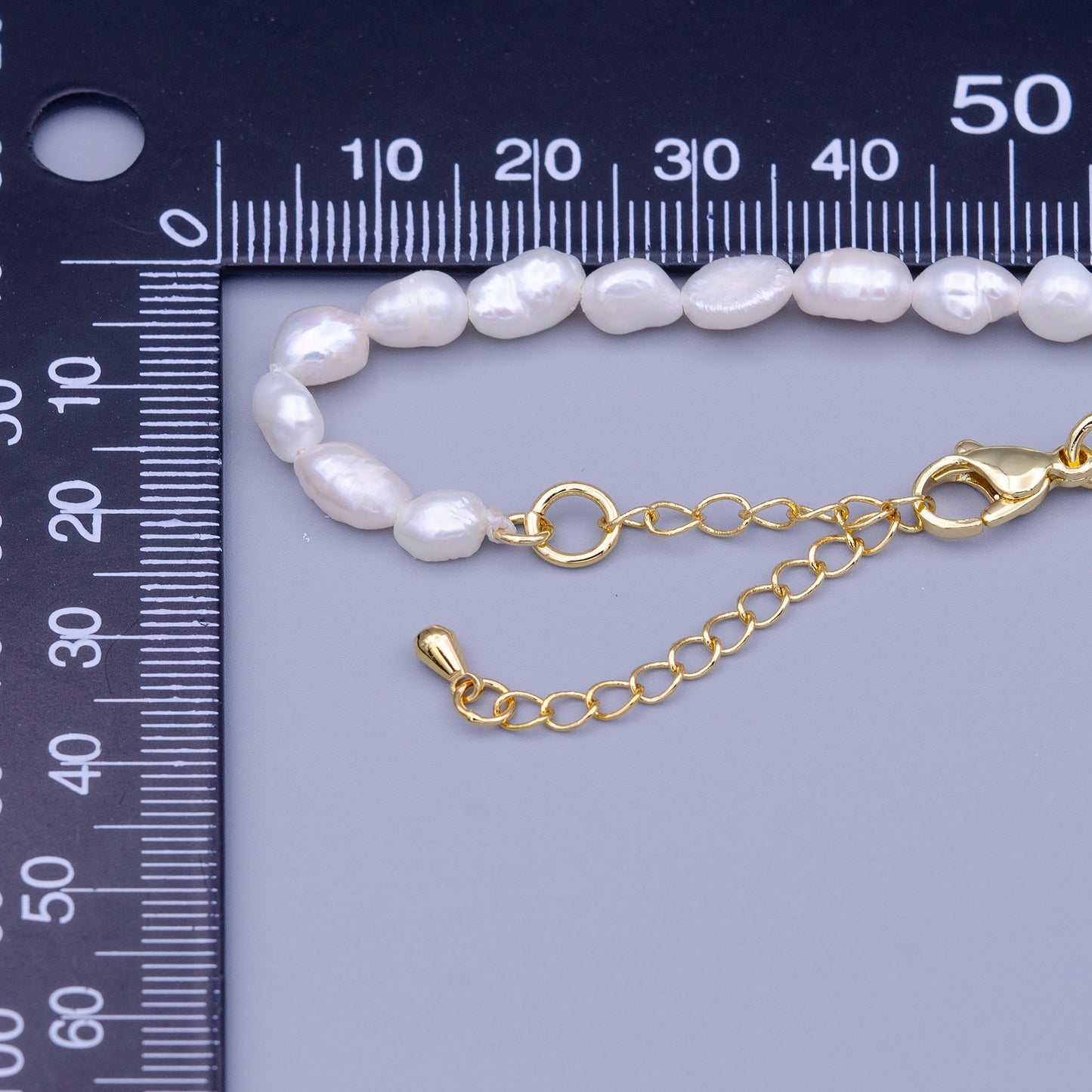 Dainty Freshwater seed pearls Choker Necklace Handmade White Pearl Necklace 14.5 inch + 2 inch Chain Extender Handmade Necklace WA1462