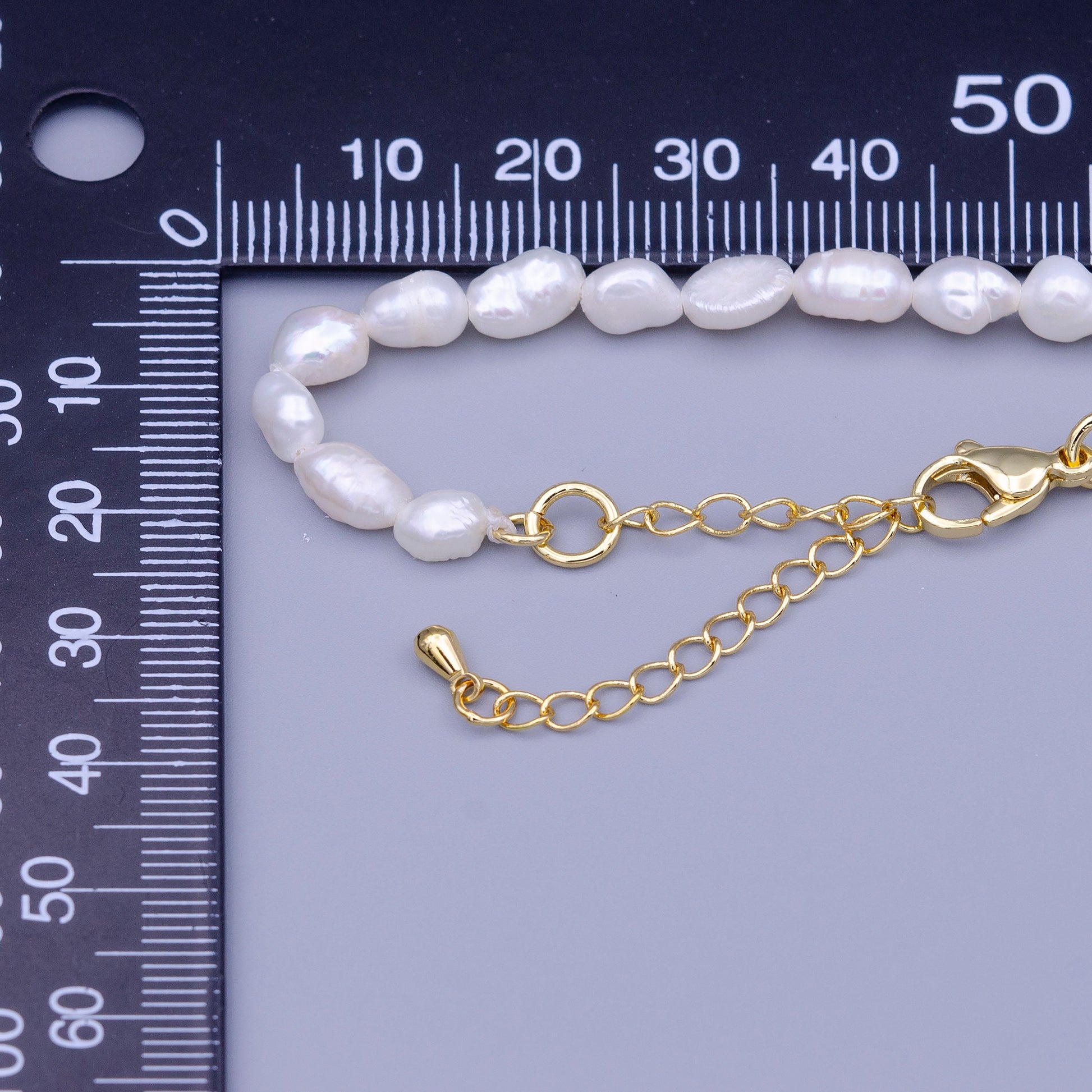 Dainty Freshwater seed pearls Choker Necklace Handmade White Pearl Necklace 14.5 inch + 2 inch Chain Extender Handmade Necklace WA1462