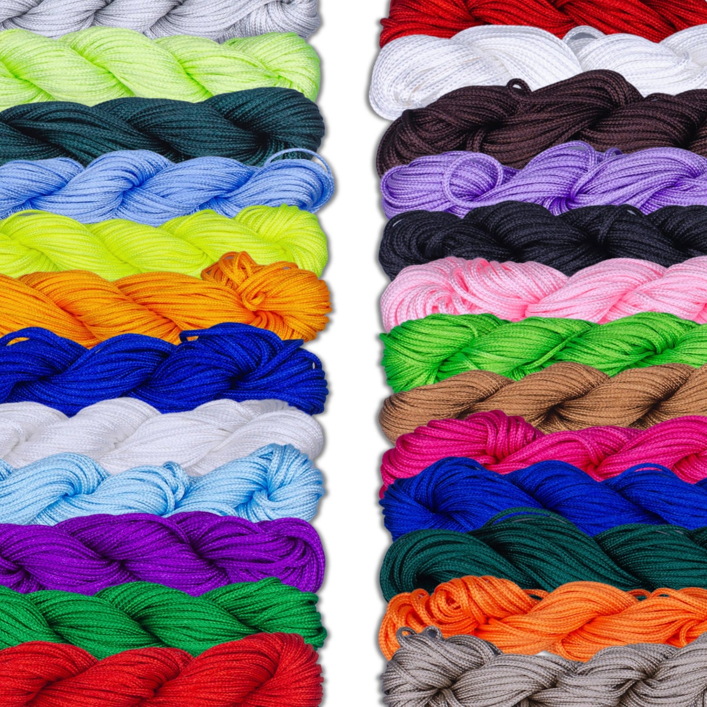 1.5mm Chinese Knotting Cord Nylon Cord Knot Thread for Necklace Bracelet Anklet Cord Beads String for Jewelry Making Supply 10 meter