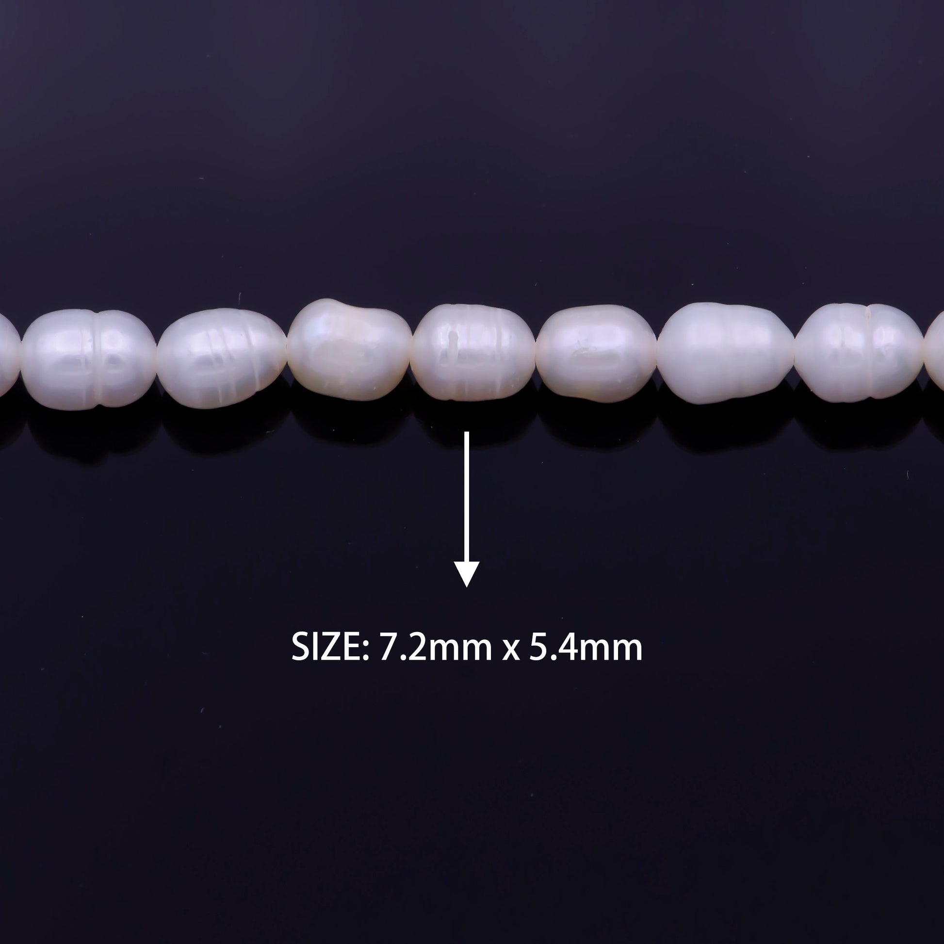 1 Strand - AAA Natural Fresh Water Pearl Beads White Oval Rice Shape Beads 5mm Wholesale Pearl Beads Jewelry Making Supply WA1329