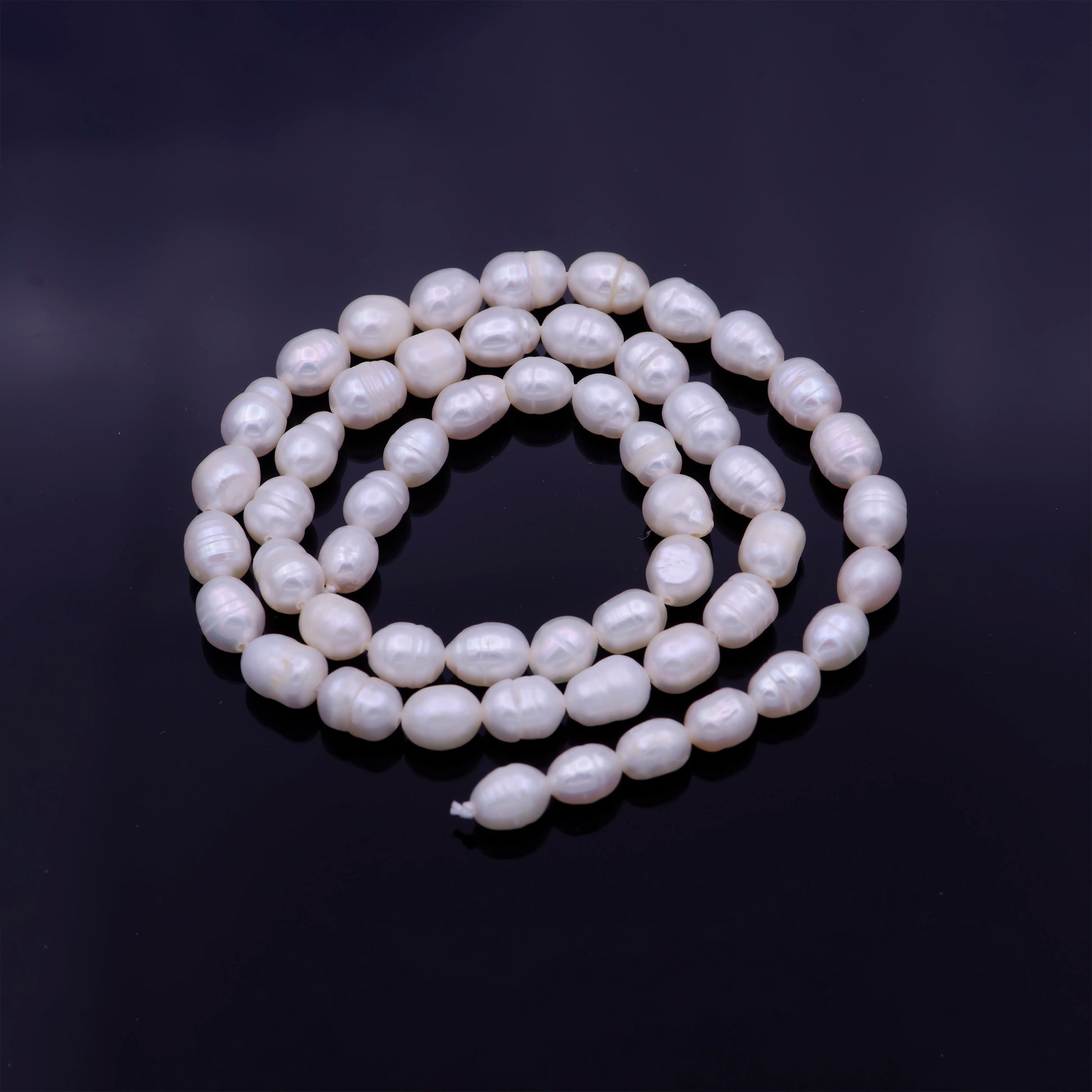 1 Strand - AAA Natural Fresh Water Pearl Beads White Oval Rice Shape Beads 5mm Wholesale Pearl Beads Jewelry Making Supply WA1329