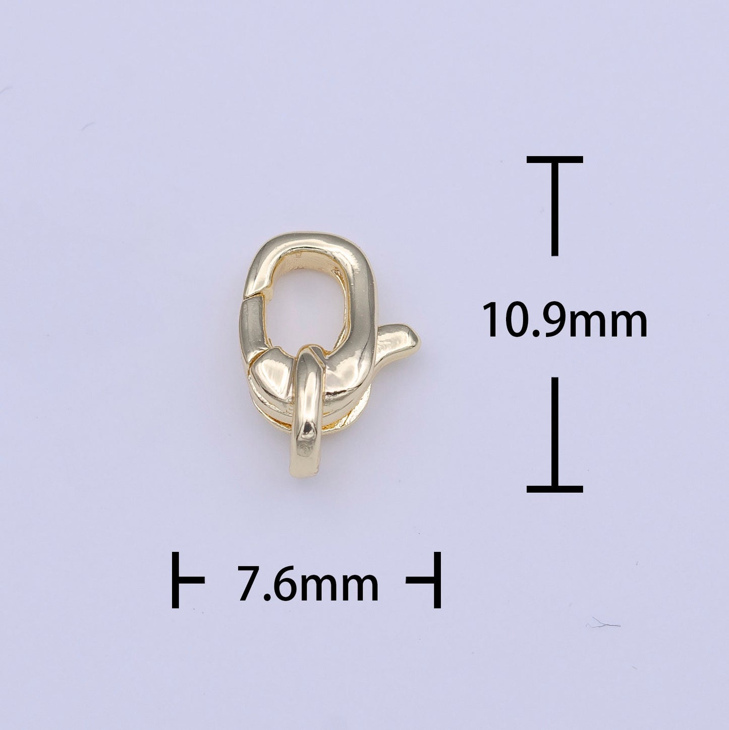 Mini Gold Unique 11mm x 7.5mm Lobster Claw Clasps Jewelry Making Closure Supply | K272